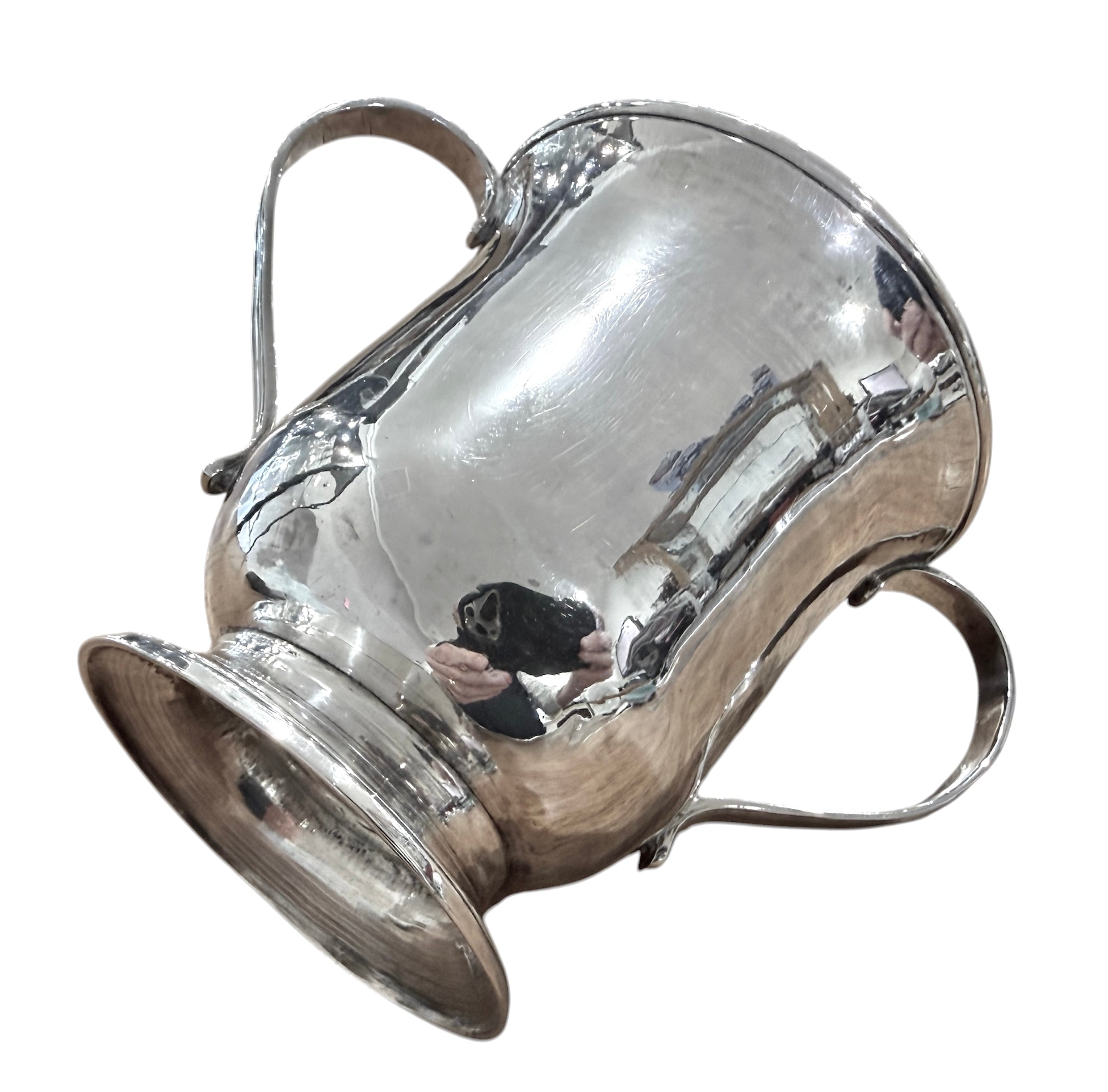 George III Sterling Silver Two Handled Cup. London 1776. Maker's Mark Rubbed.