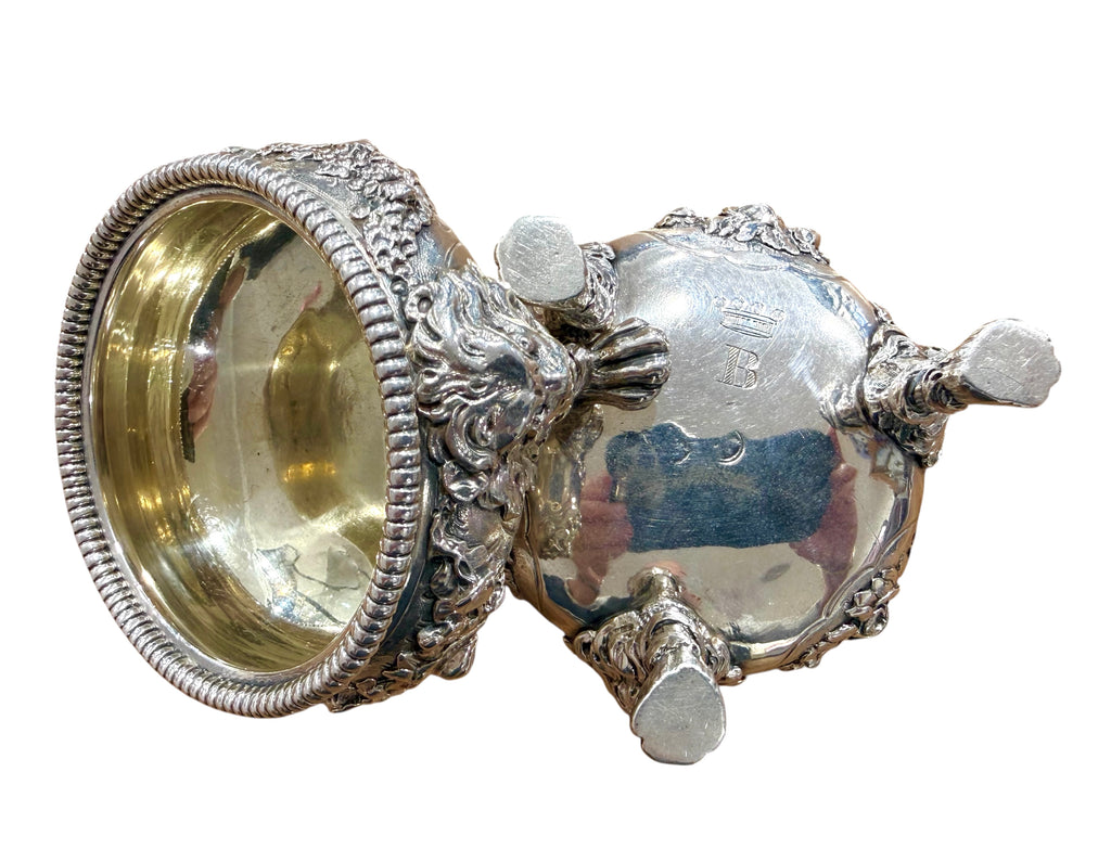 Fine Pair of George III Cast Sterling Silver Salts. London c 1765. Thomas Whipham & Charles Wright.