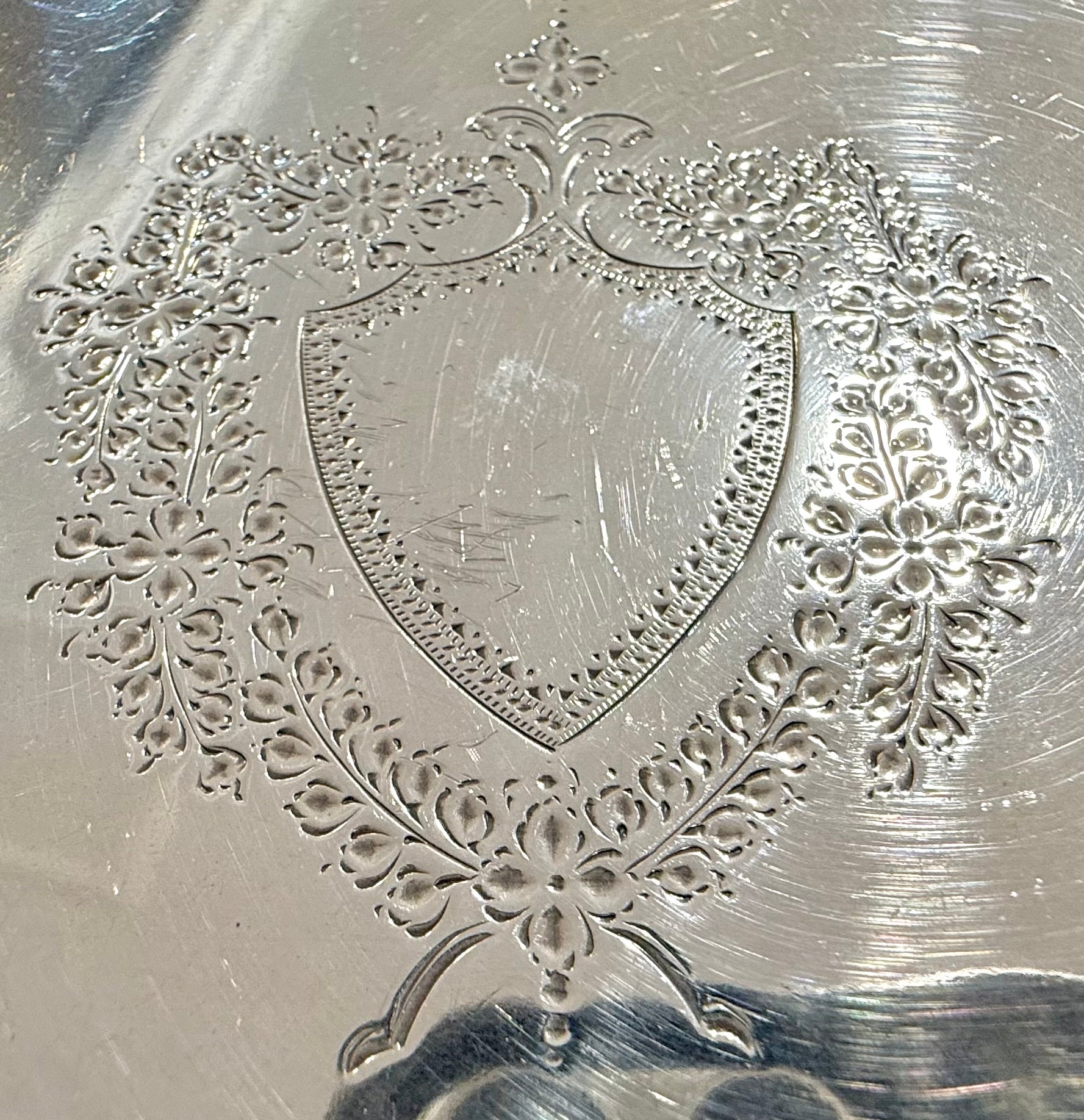 Late Victorian Sterling Silver Waiter in the Georgian Manner. Birm: 1898. Barker Brothers.