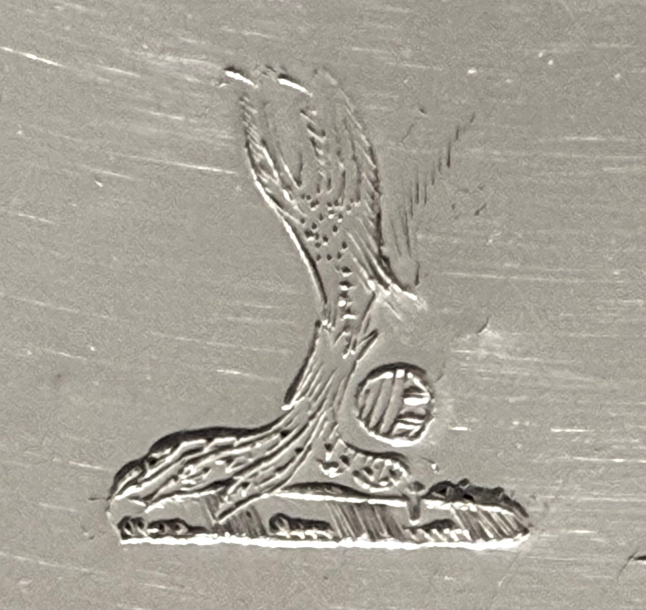 Sterling Silver Waiter. London 1766. Makers: Poss. Thomas Hannam or Hammond & John Green.