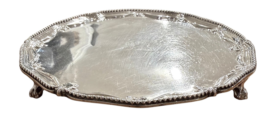 Sterling Silver Tray. London 1782. Maker John Sidaway Overstamped.