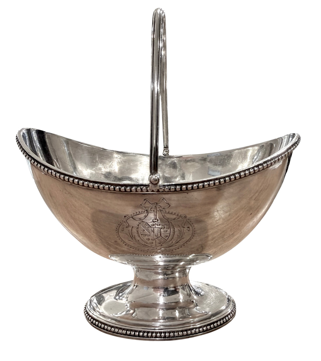 George III Sterling Silver Basket. London, 1784. Burrage Davenport.