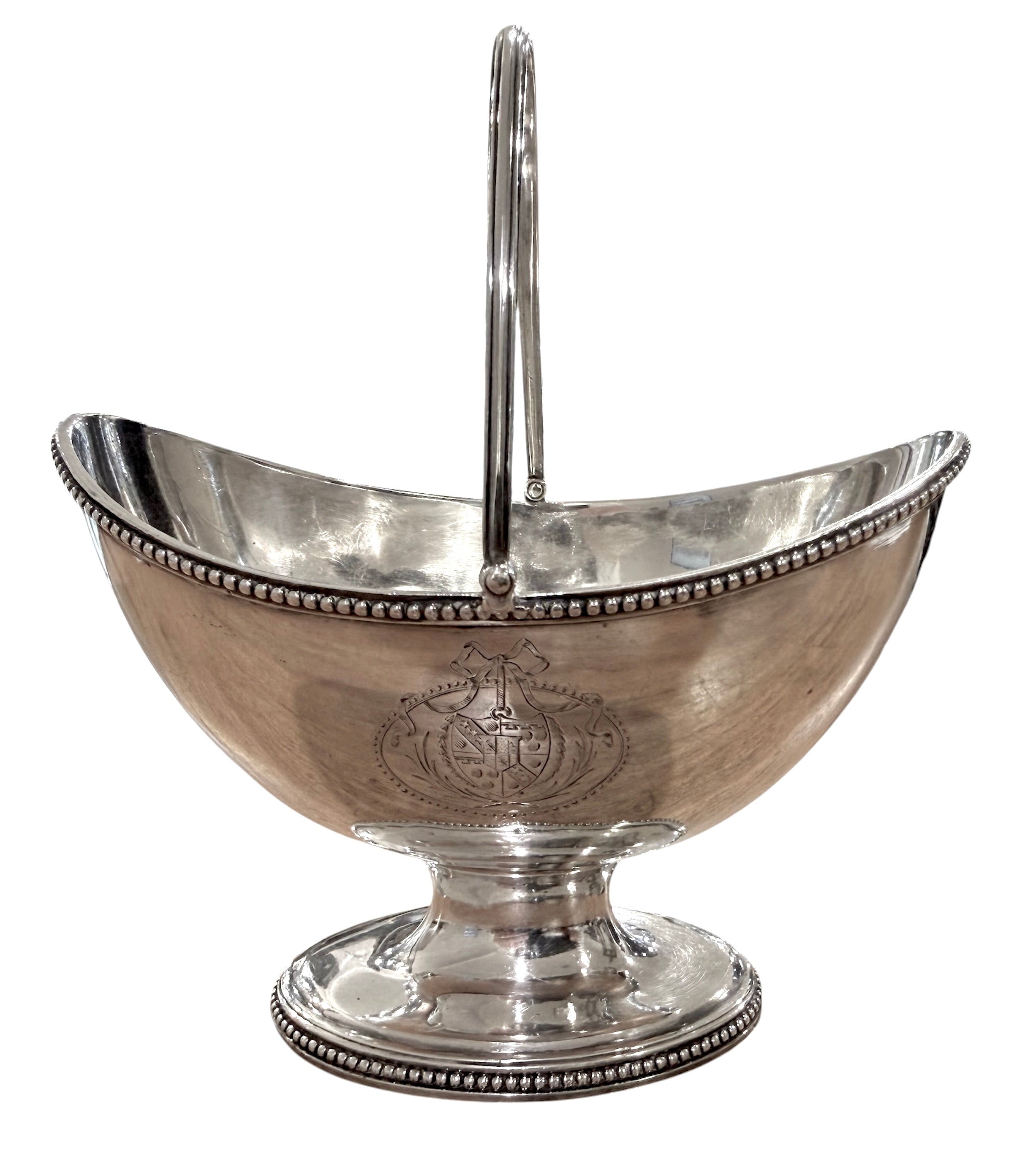 George III Sterling Silver Basket. London, 1784. Burrage Davenport.