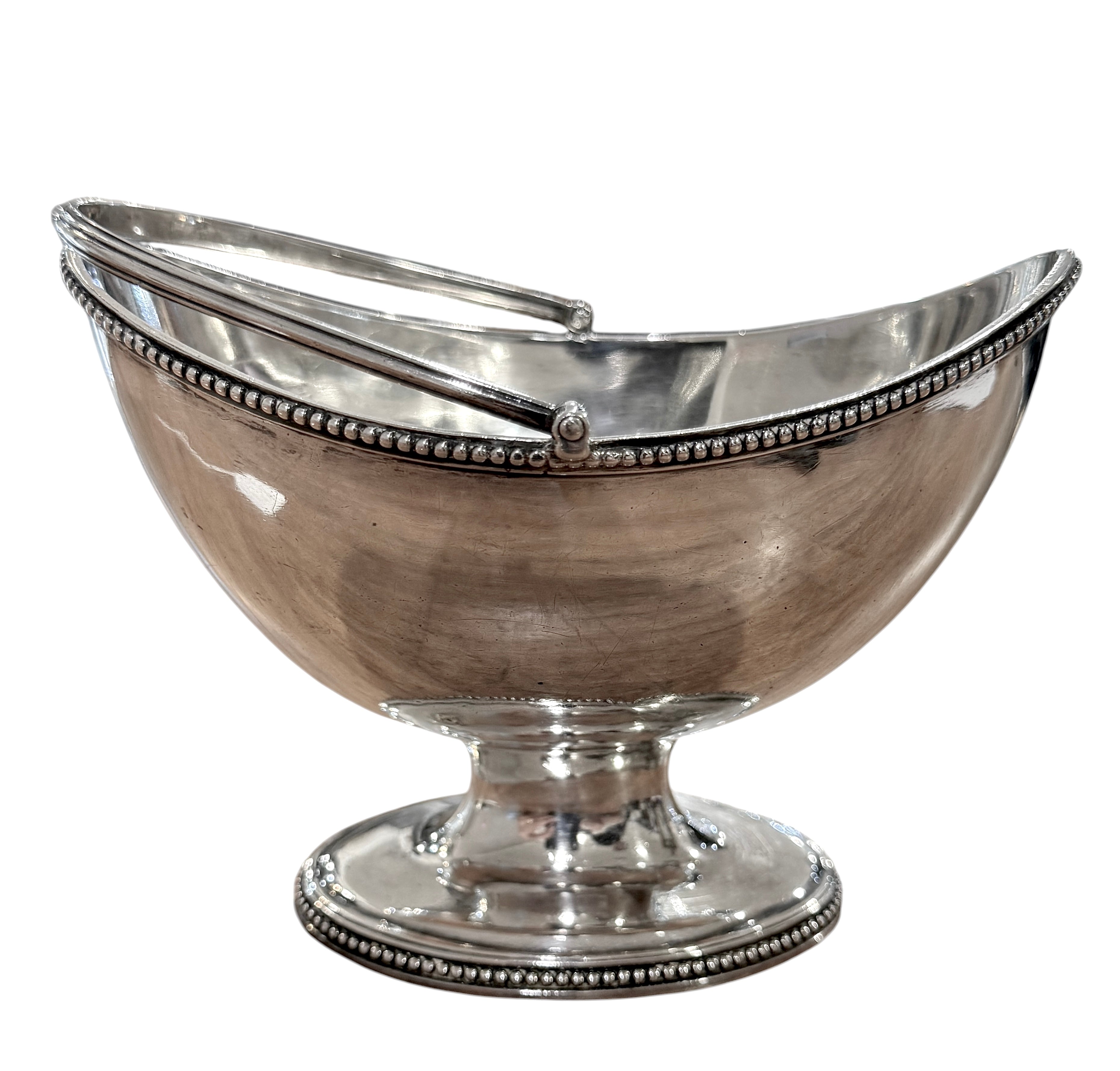 George III Sterling Silver Basket. London, 1784. Burrage Davenport.