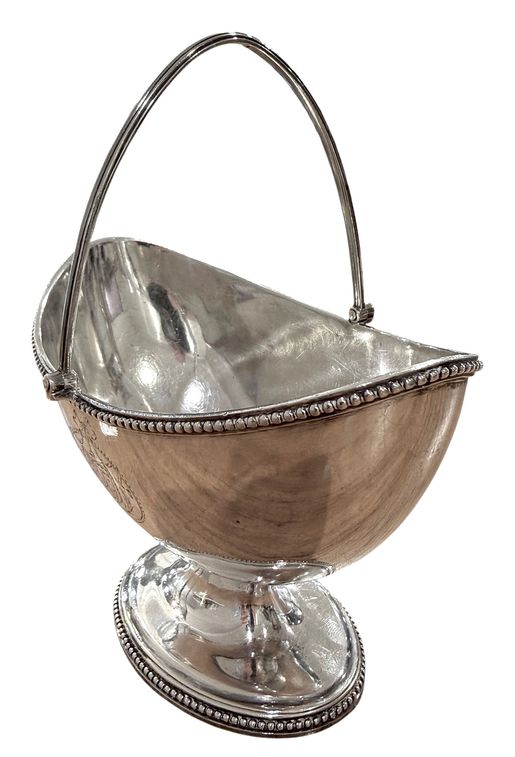 George III Sterling Silver Basket. London, 1784. Burrage Davenport.