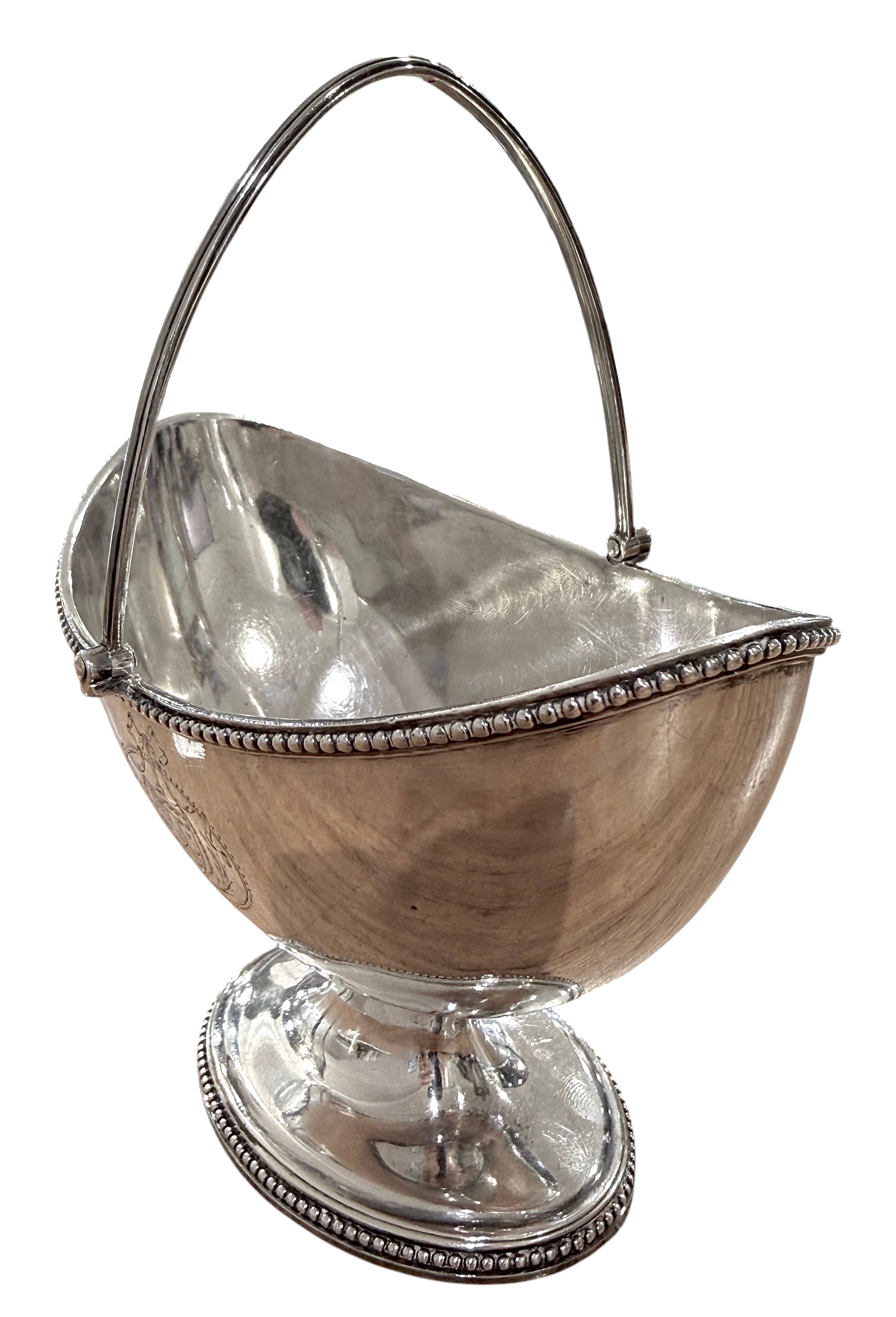 George III Sterling Silver Basket. London, 1784. Burrage Davenport.
