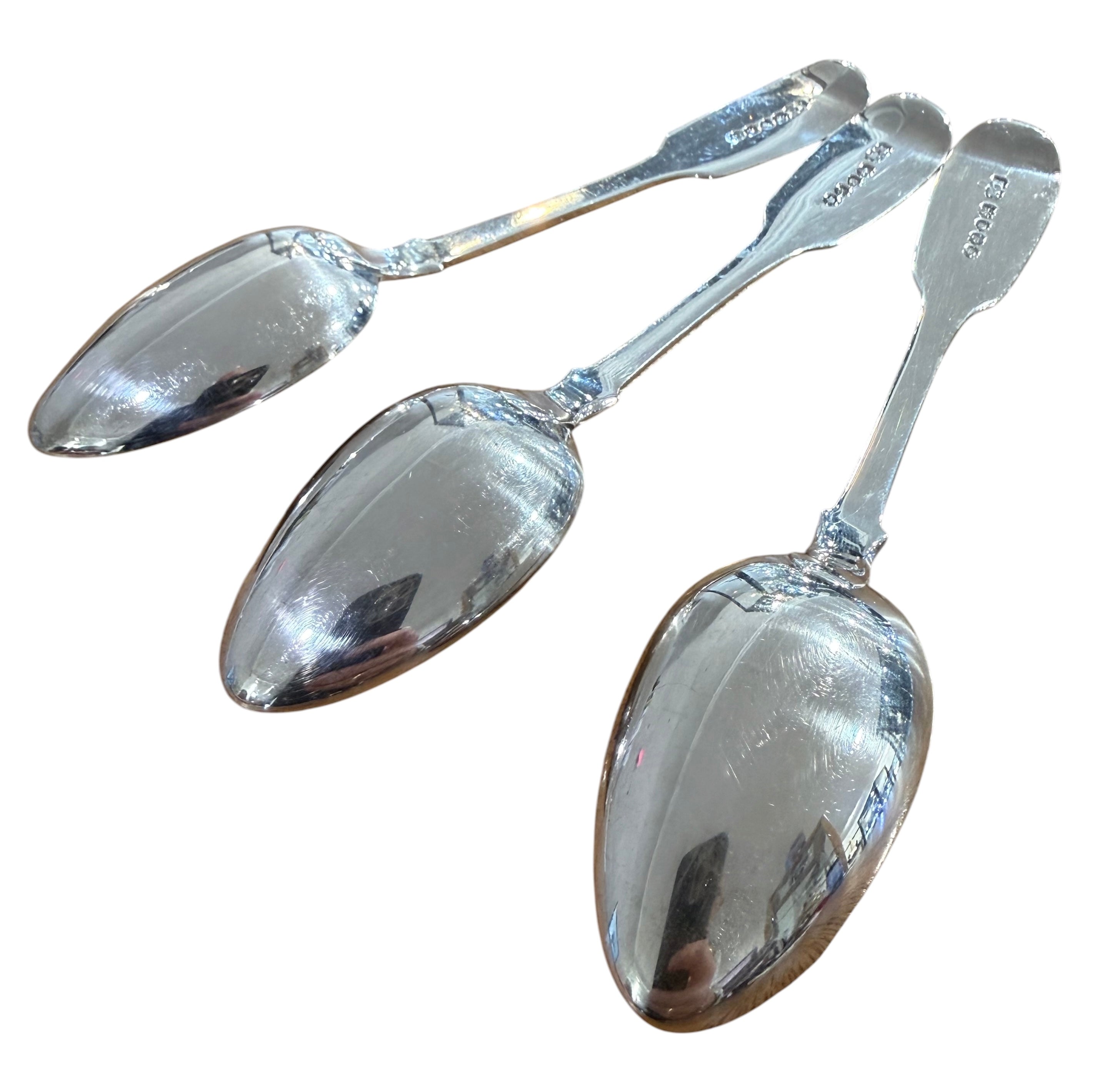 Sterling Silver Dessert Spoons. London 1836. William Baton.
