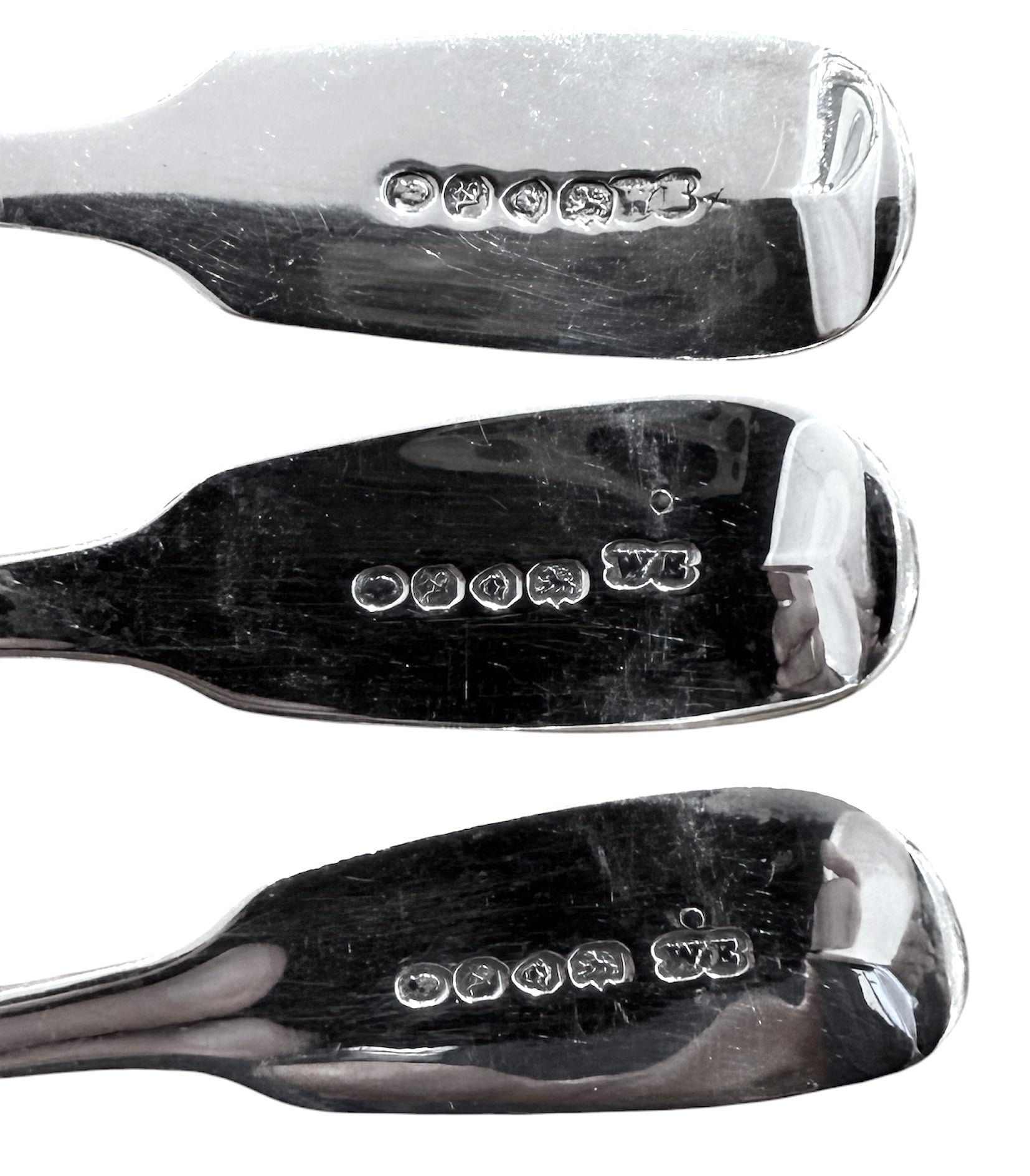 Sterling Silver Dessert Spoons. London 1836. William Baton.