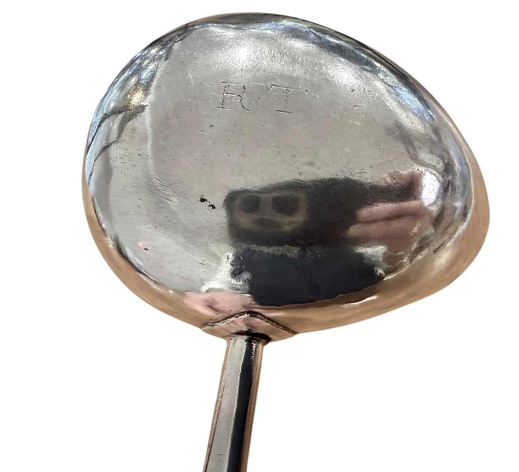 George II Sterling Silver Ladle with Turned Wooden Handles. London 1742. Thomas Rush.