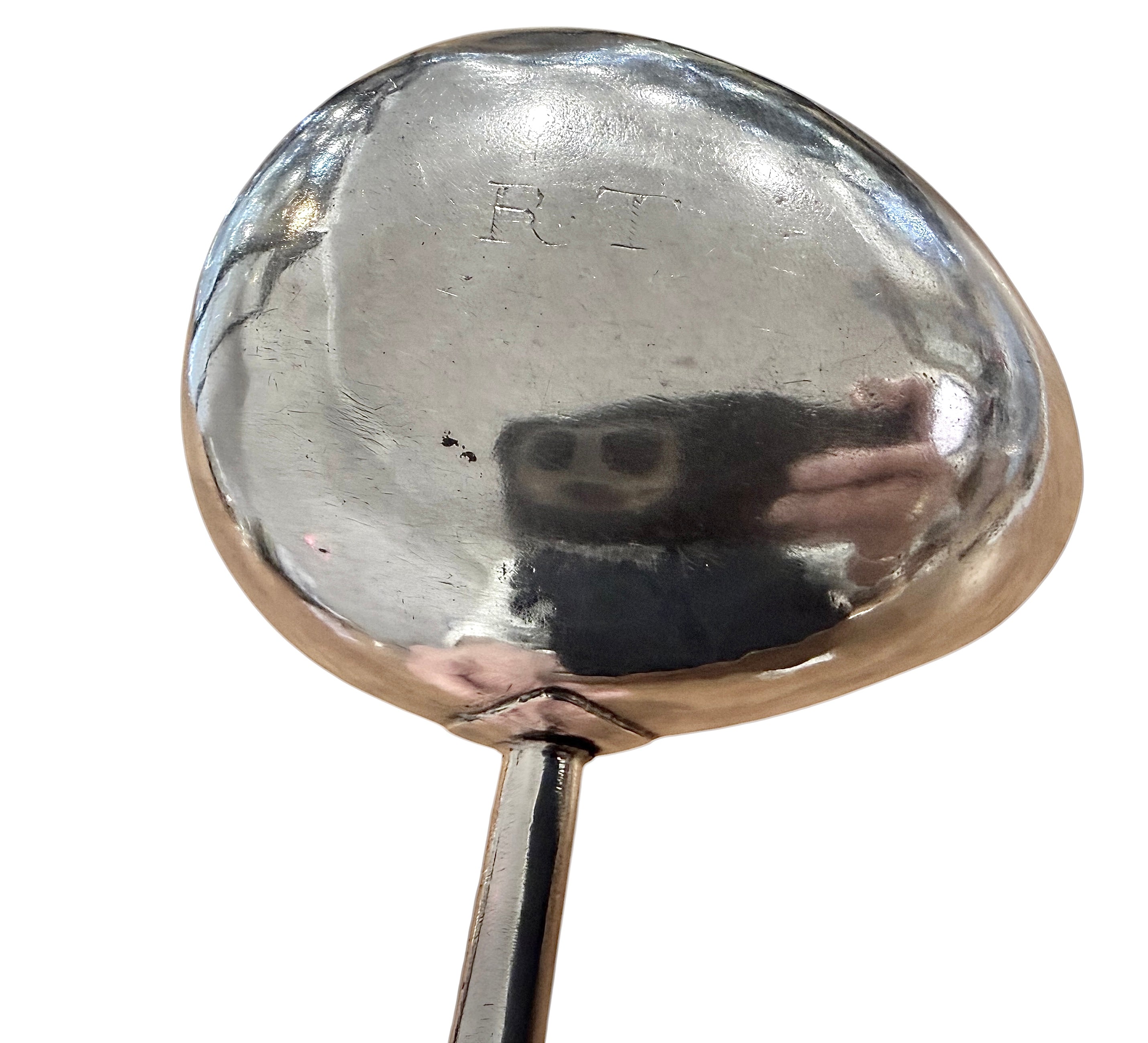 George II Sterling Silver Ladle with Turned Wooden Handles. London 1742. Thomas Rush.