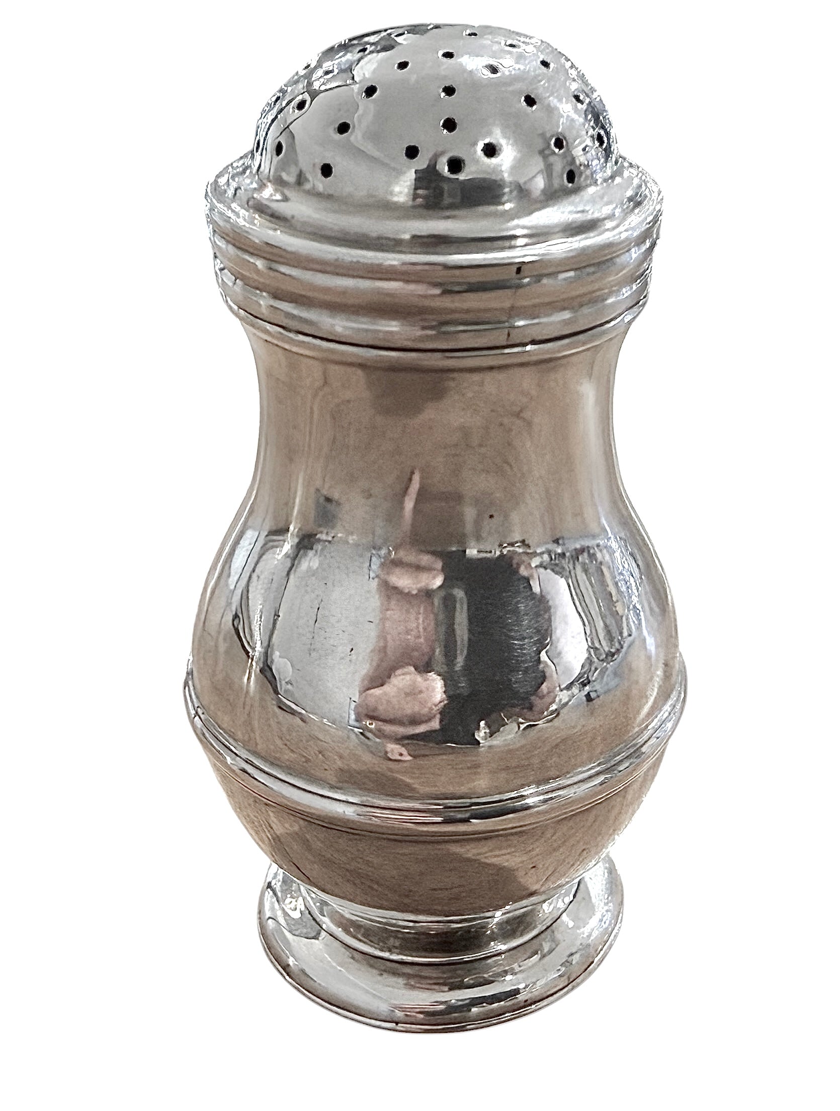George I Britannia Standard Silver Bun Shaped Pepperette. London 1718. William Fleming.