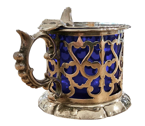 19th Century Silver Mustard Pot, Malta, c.1880