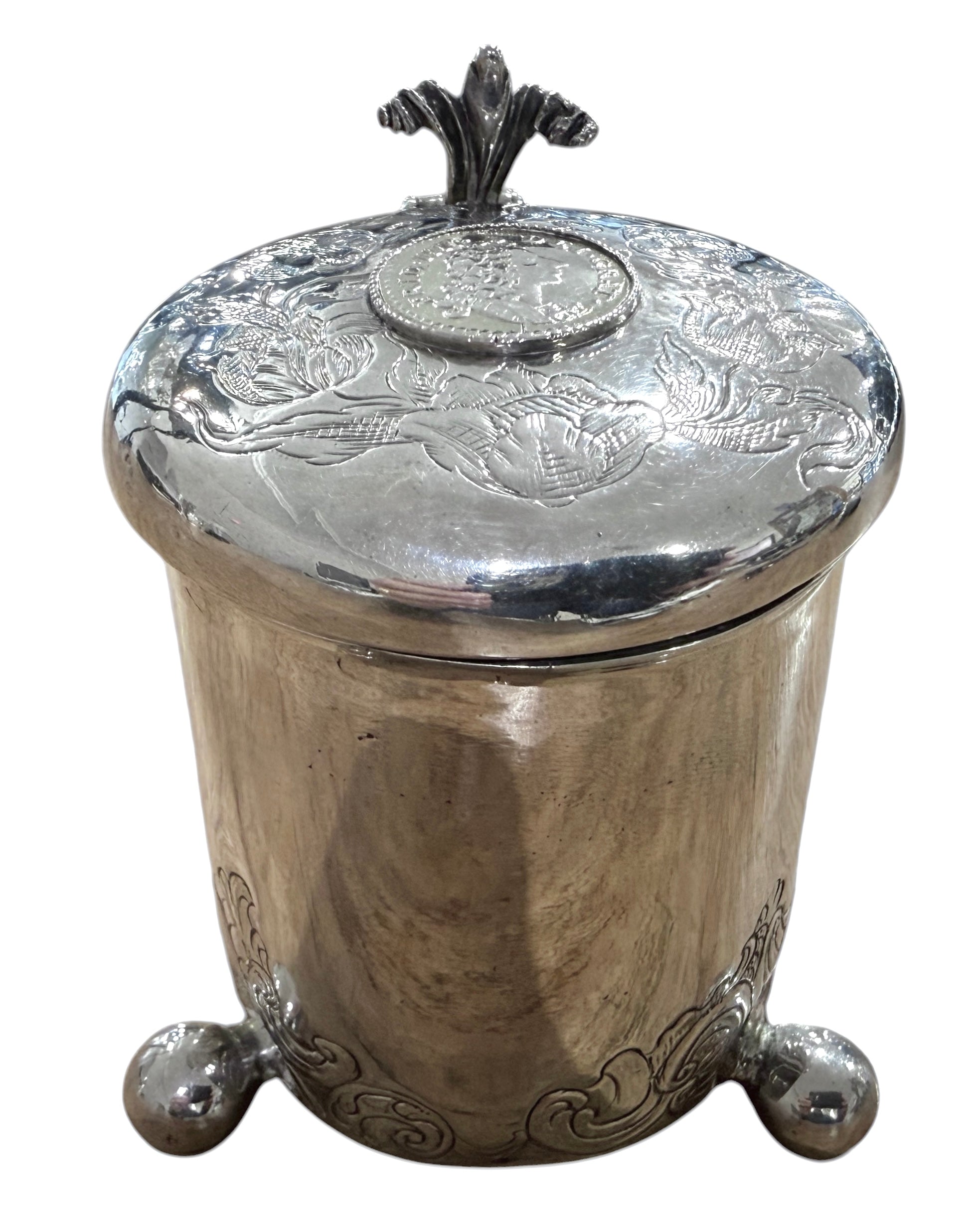 17th Century Scandinavian Silver PEG TANKARD, c, 1660s.