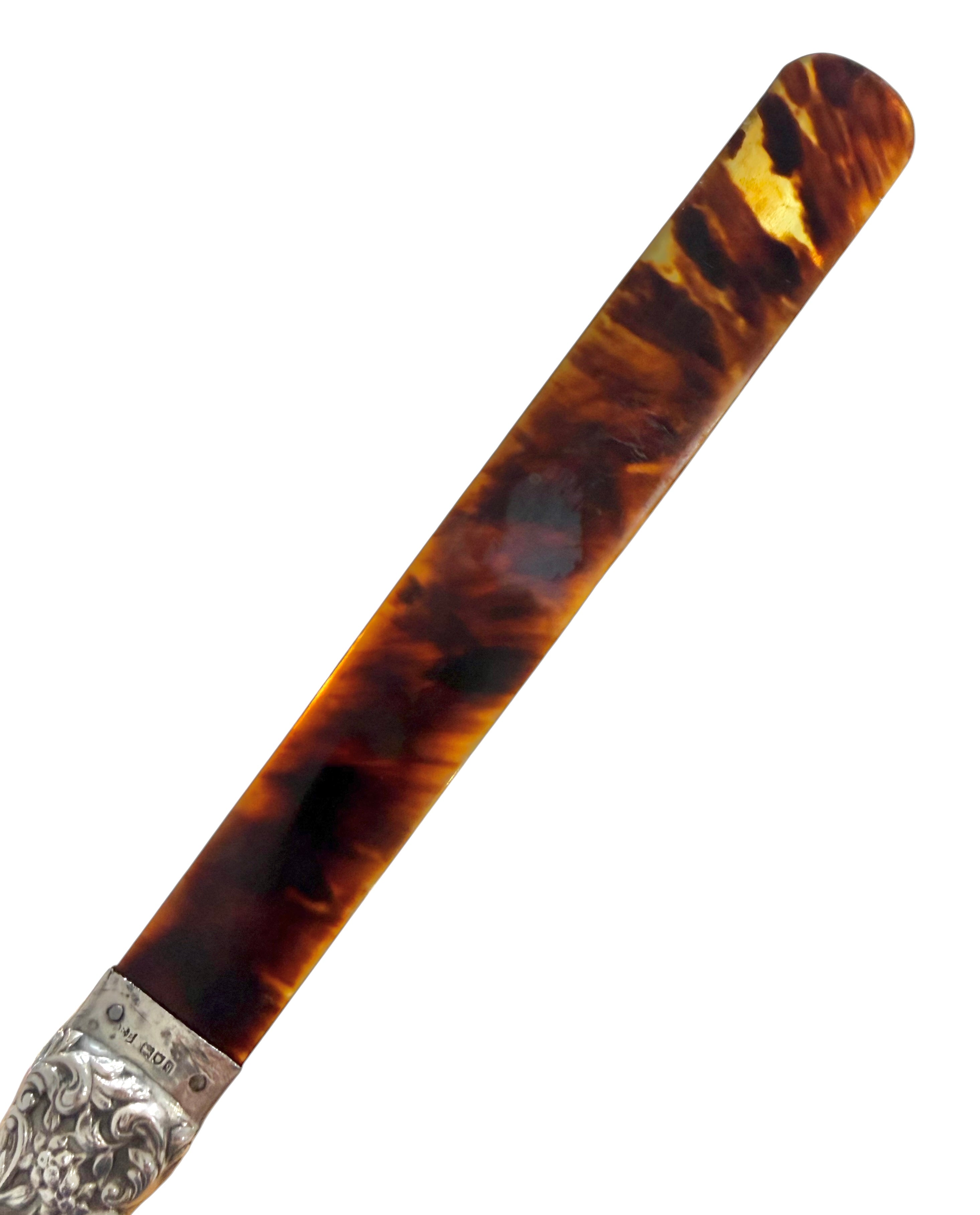 George V Sterling Silver & Tortoiseshell Page Turner, London, 1911.