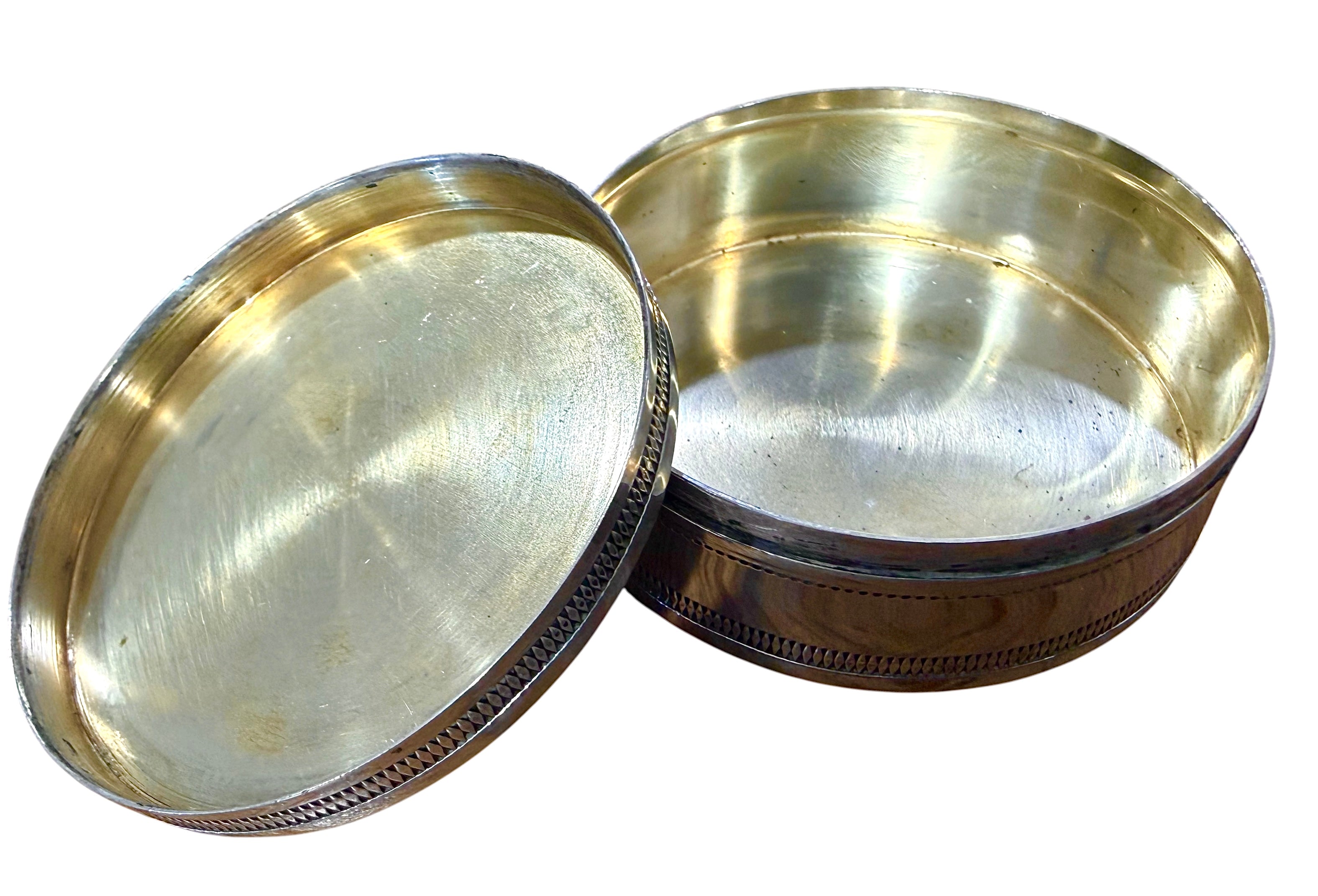 Italian Silver Circular Lidded Box, Luigi Genazzi, Milan, c.1930.