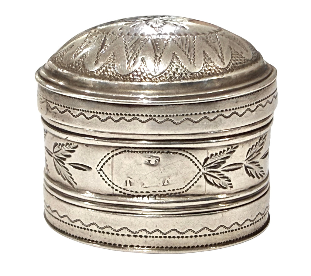 George III Sterling Silver Nutmeg Grater, Birmingham, c 1810.