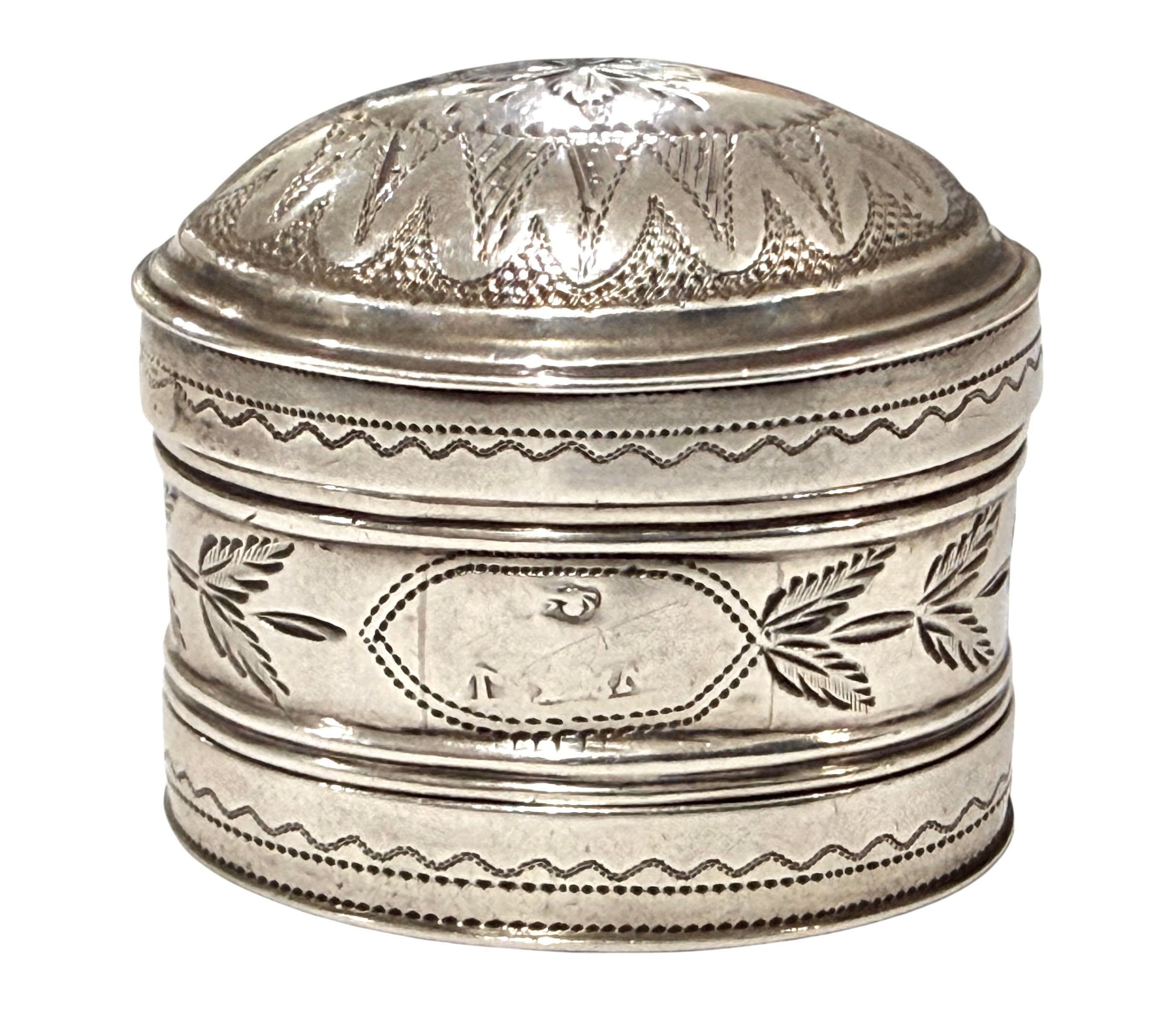 George III Sterling Silver Nutmeg Grater, Birmingham, c 1810.