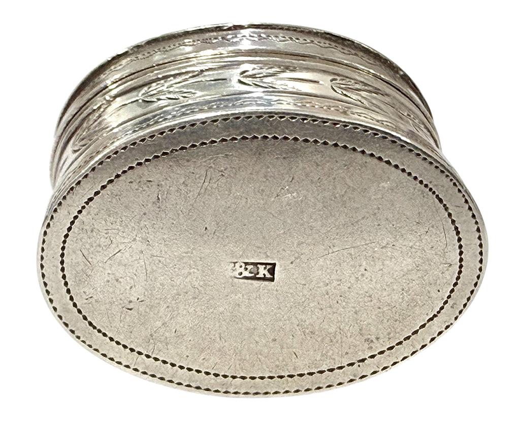 George III Sterling Silver Nutmeg Grater, Birmingham, c 1810.