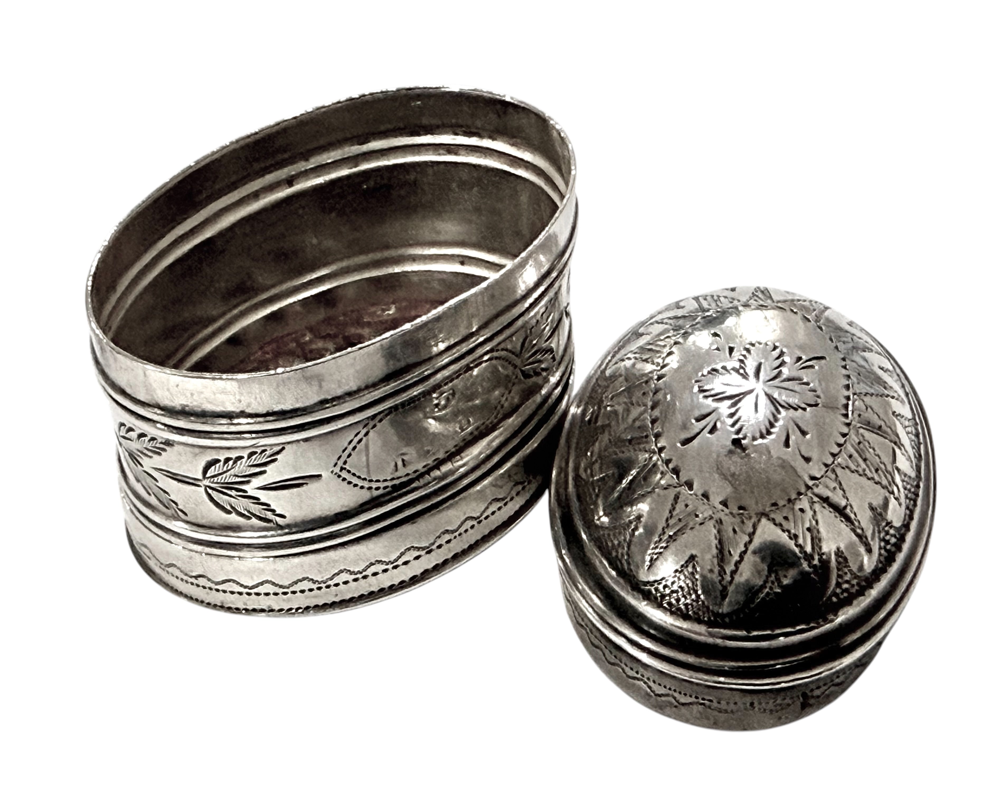 George III Sterling Silver Nutmeg Grater, Birmingham, c 1810.