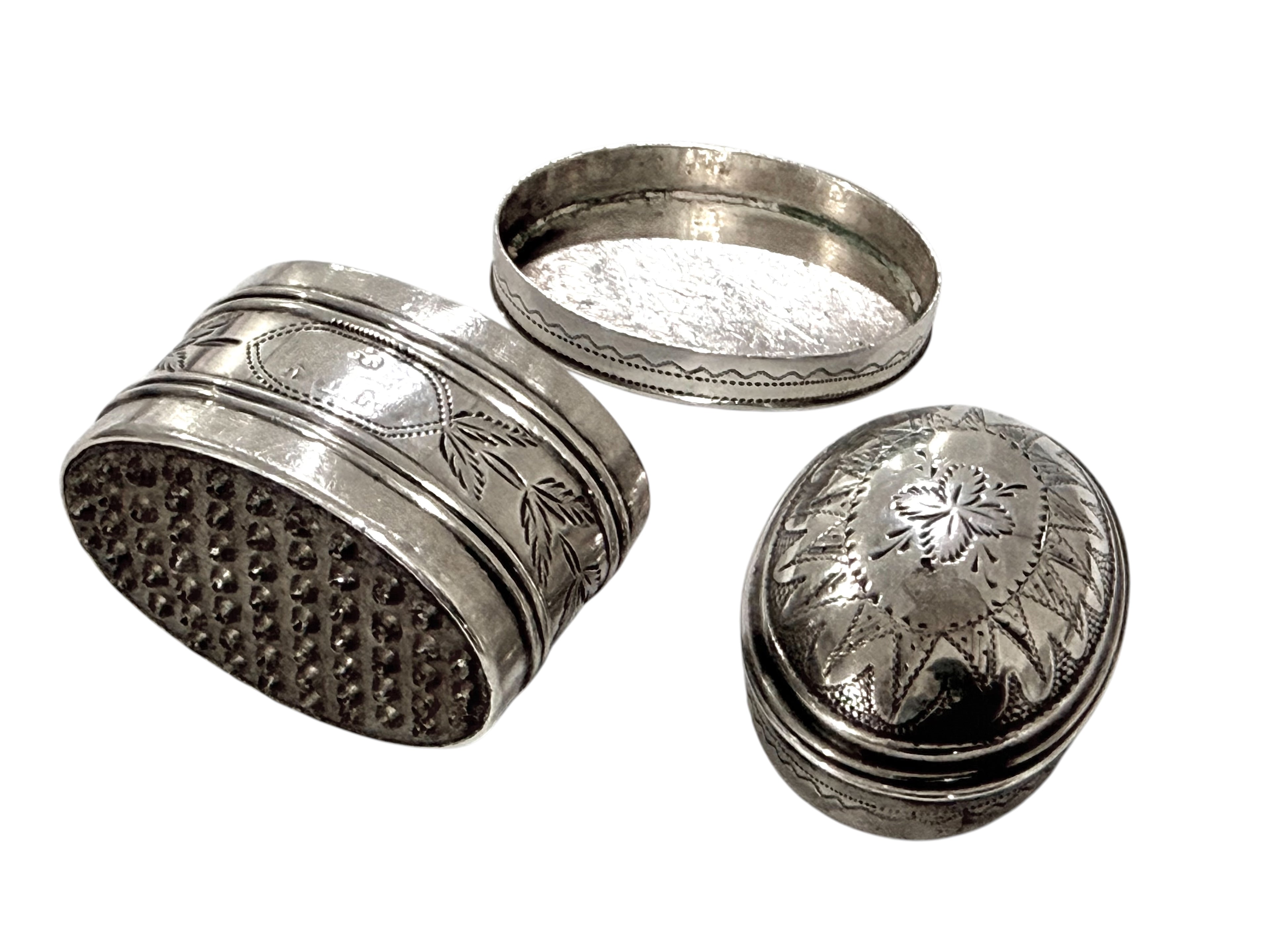 George III Sterling Silver Nutmeg Grater, Birmingham, c 1810.