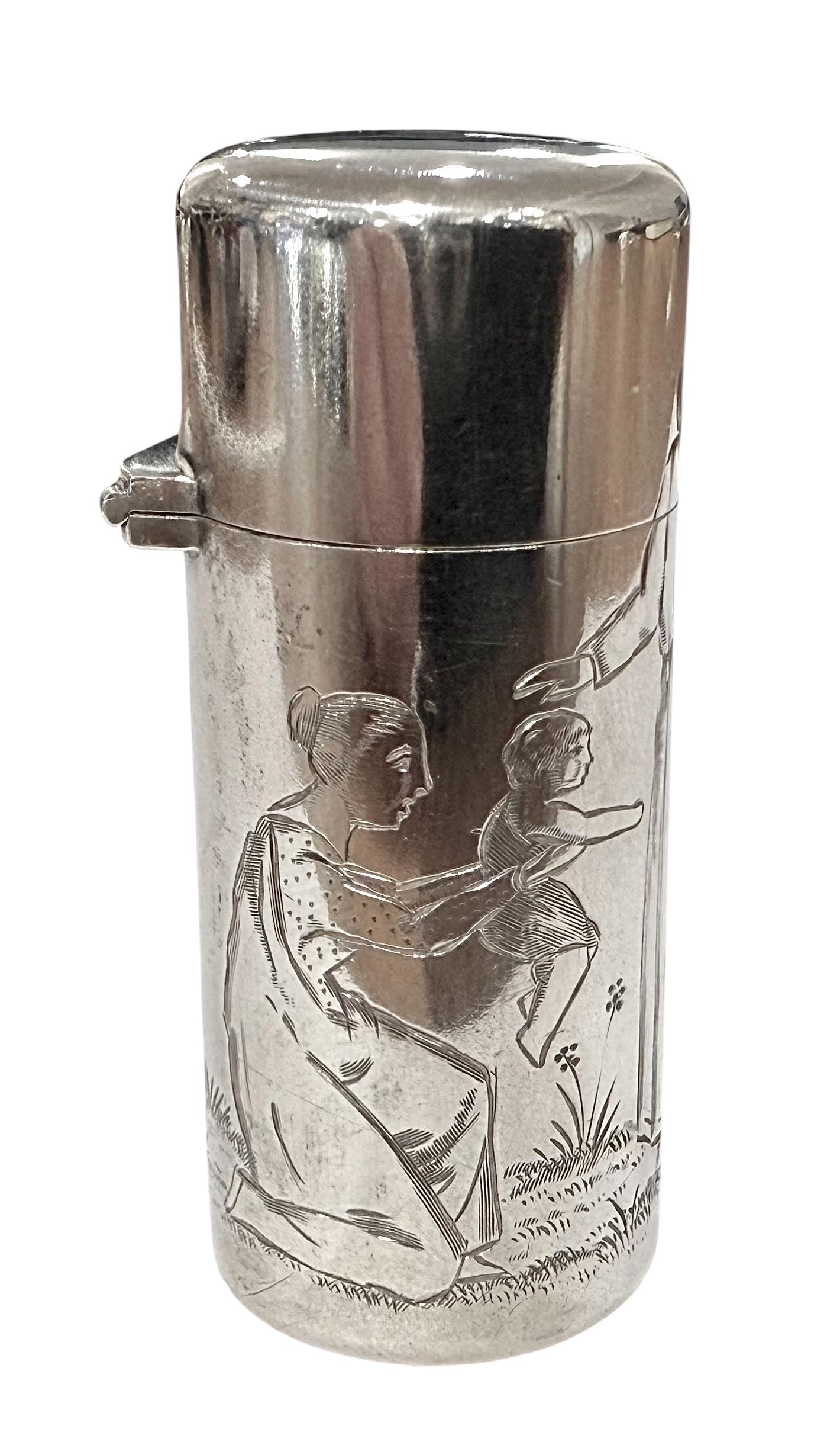Victorian Sterling Silver Scent Bottle, SAMSON MORDAN, London 1884.