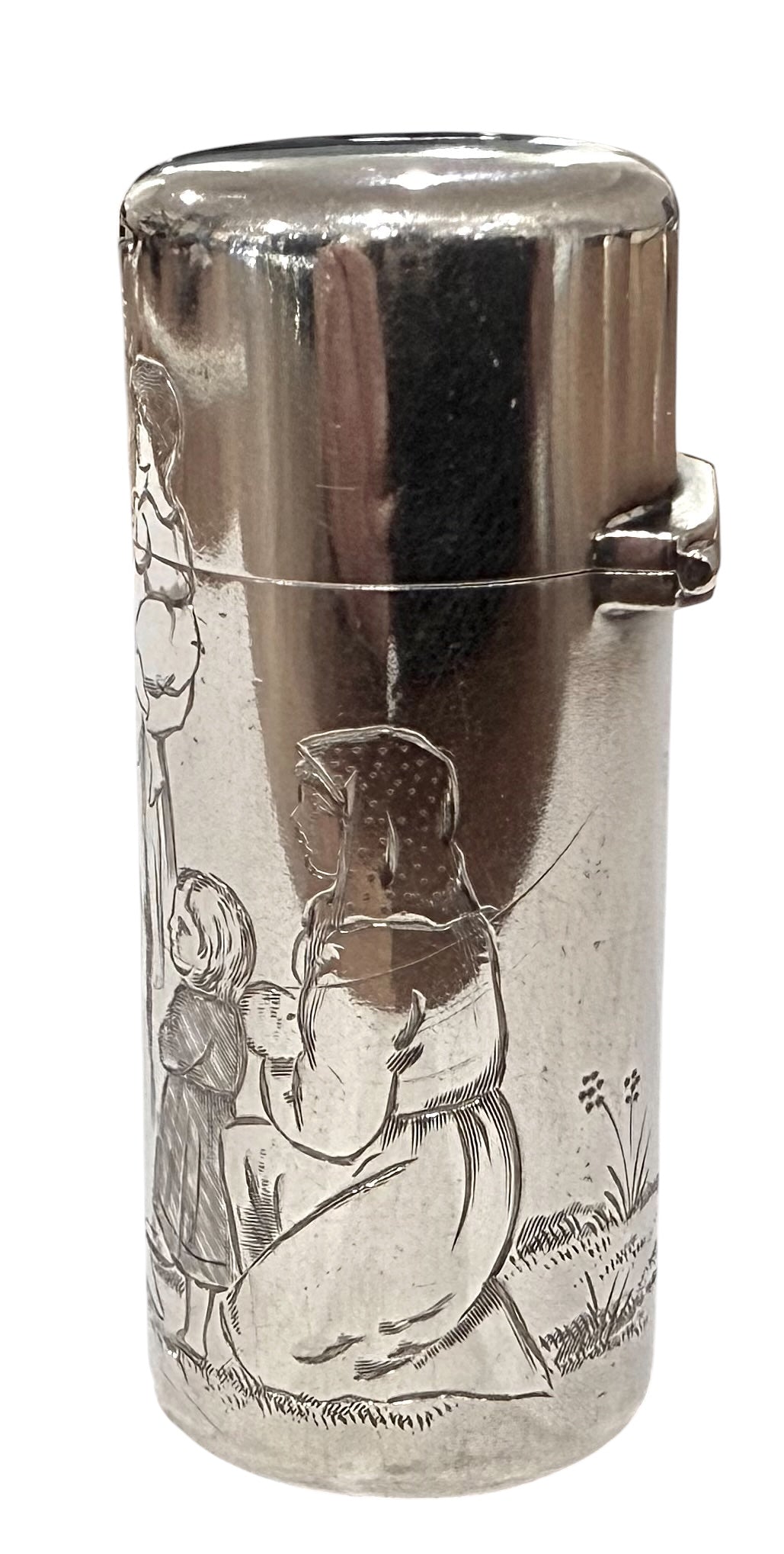 Victorian Sterling Silver Scent Bottle, SAMSON MORDAN, London 1884.