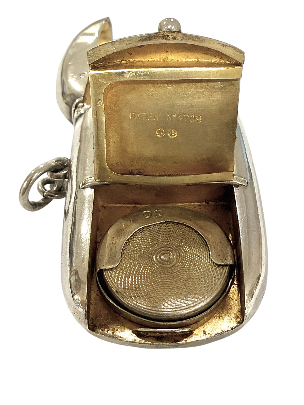 Victorian Sterling Silver Combination Vesta/Sovereign Case, London 1880.