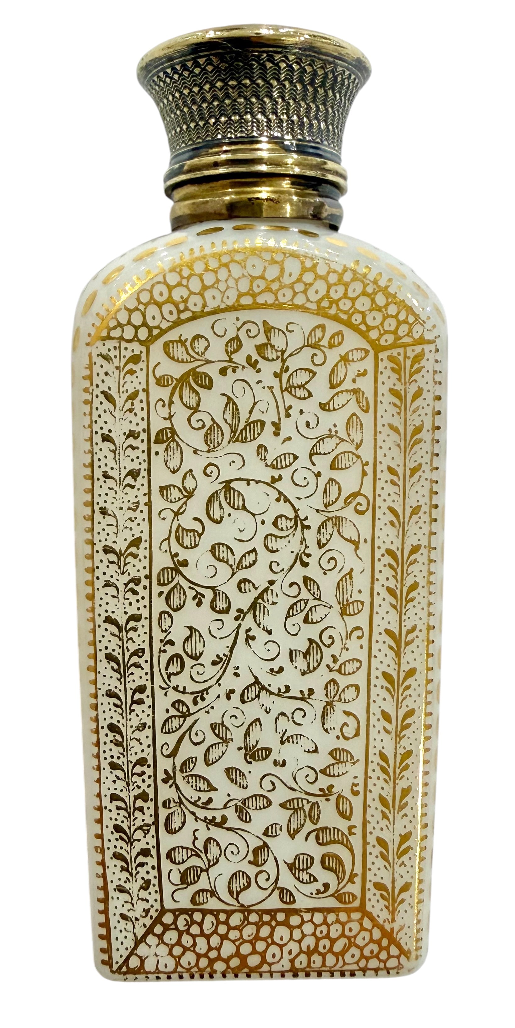 Victorian Silver Gilt Enamelled Scent Bottle, c. 1860