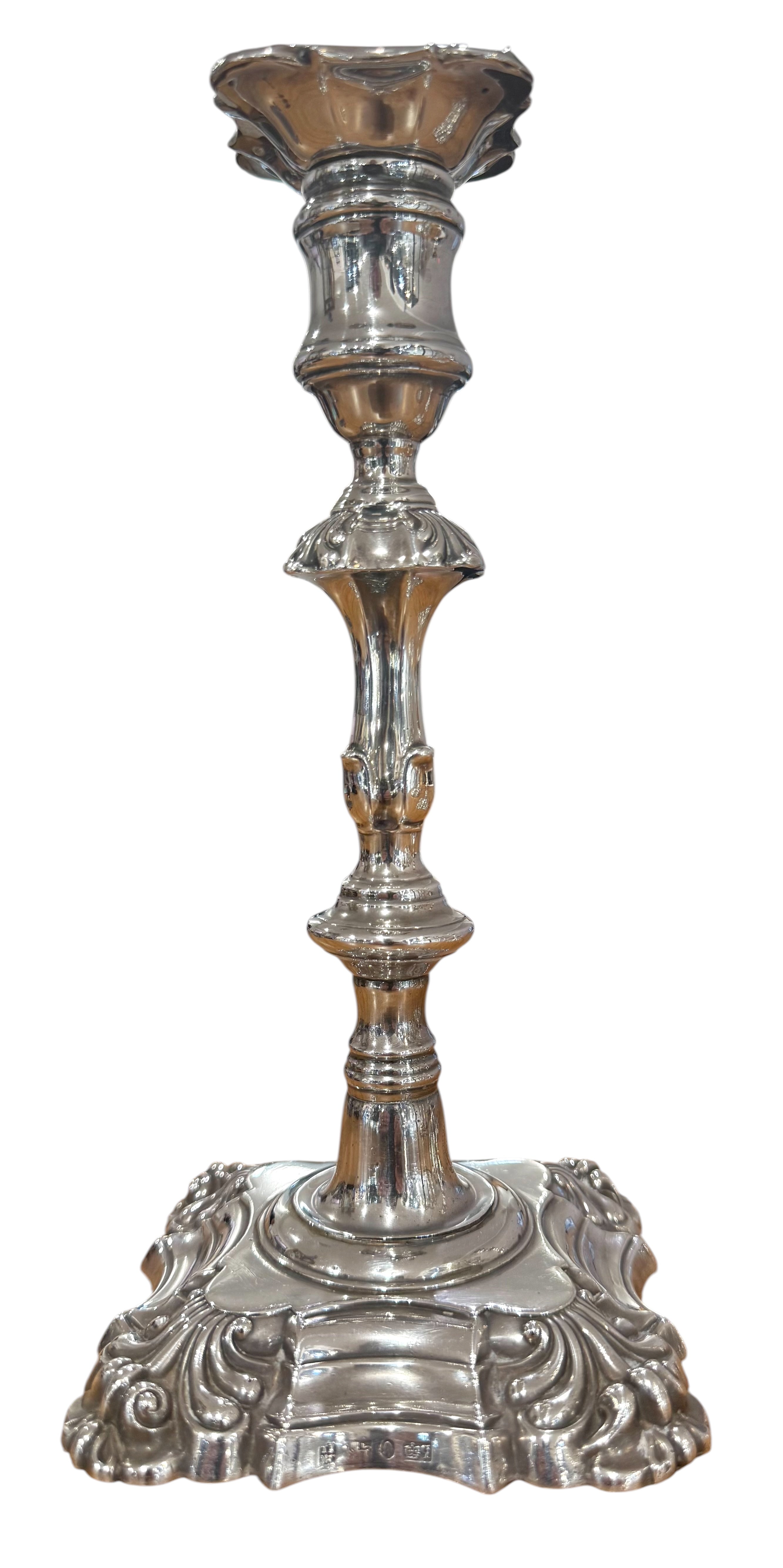 Fine Pair of William IV Sterling Silver Candlesticks, Sheffield 1836.