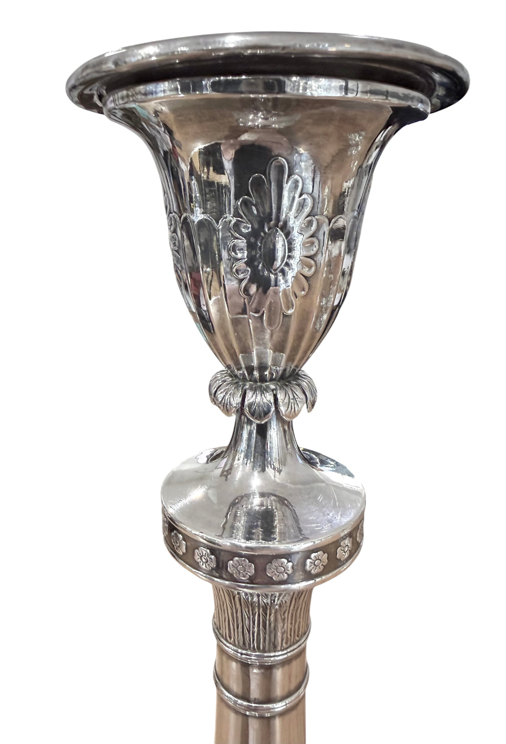 Fine Pair of Georgian Sterling Silver Candlesticks, Sheffield 1786/8