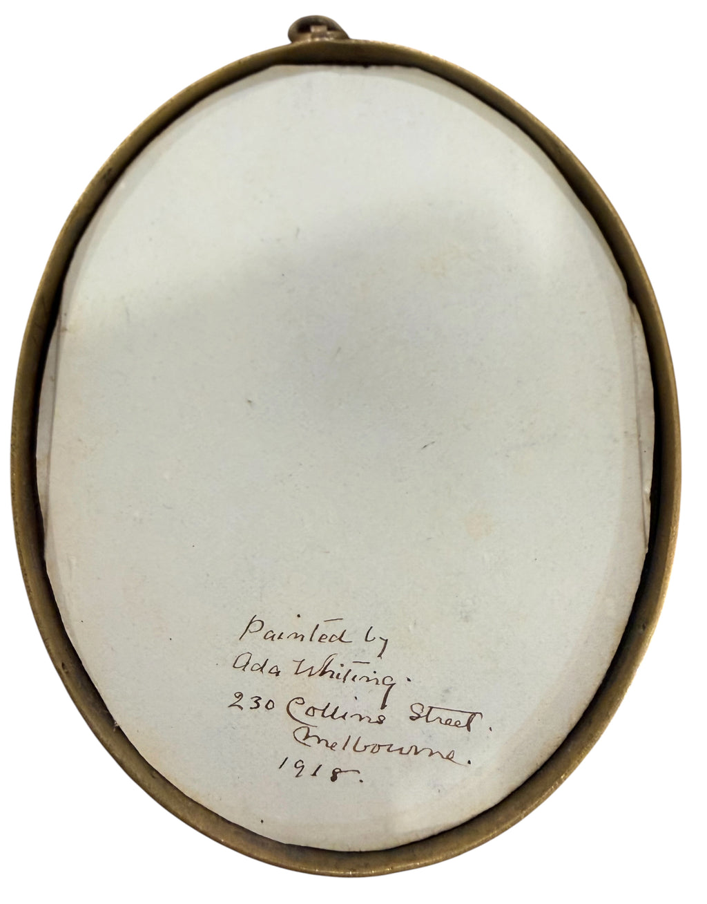 Rare Australian Portrait Miniature, ADA WHITING, 1918