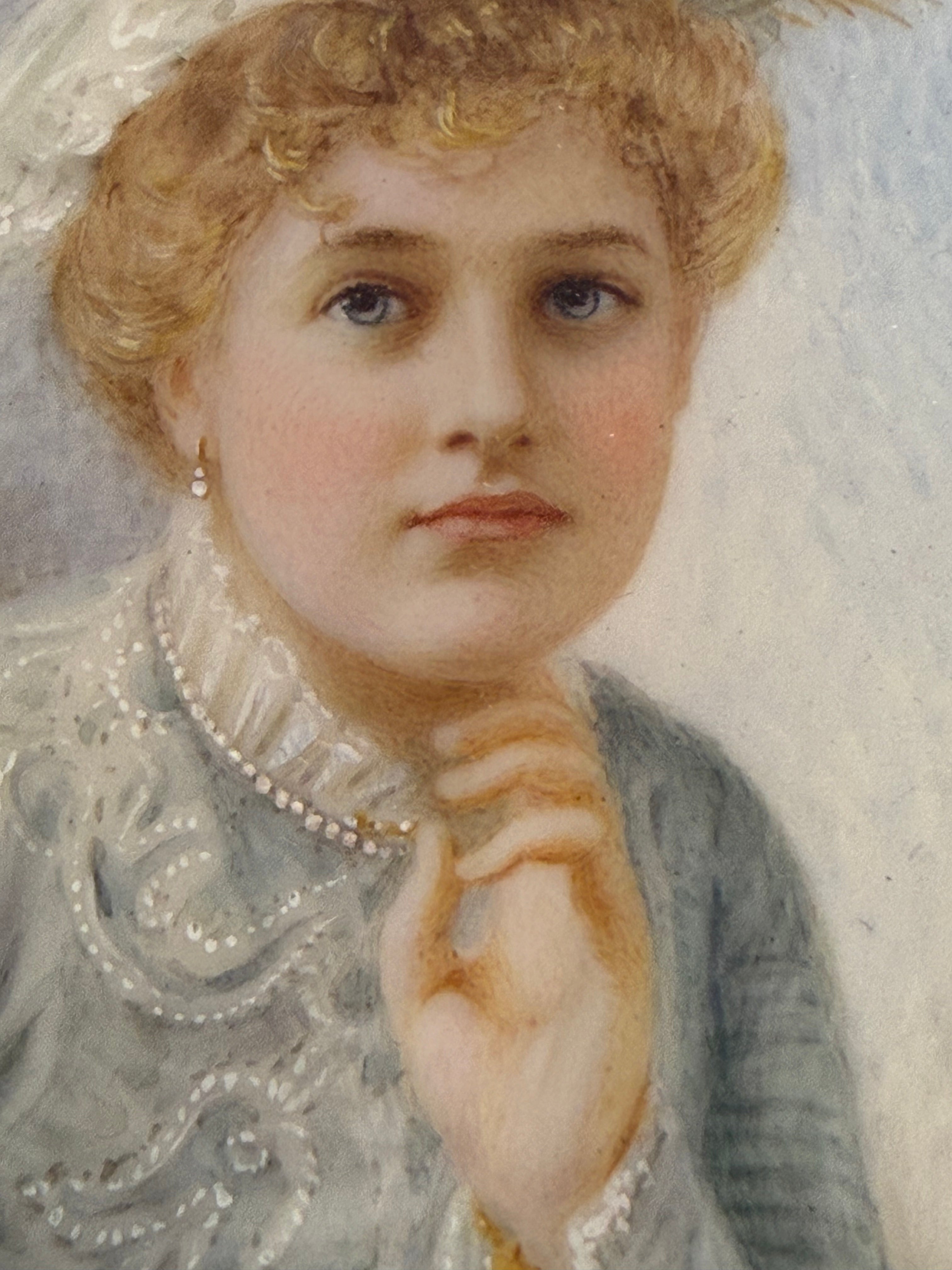 Rare Australian Portrait Miniature, ADA WHITING, 1918