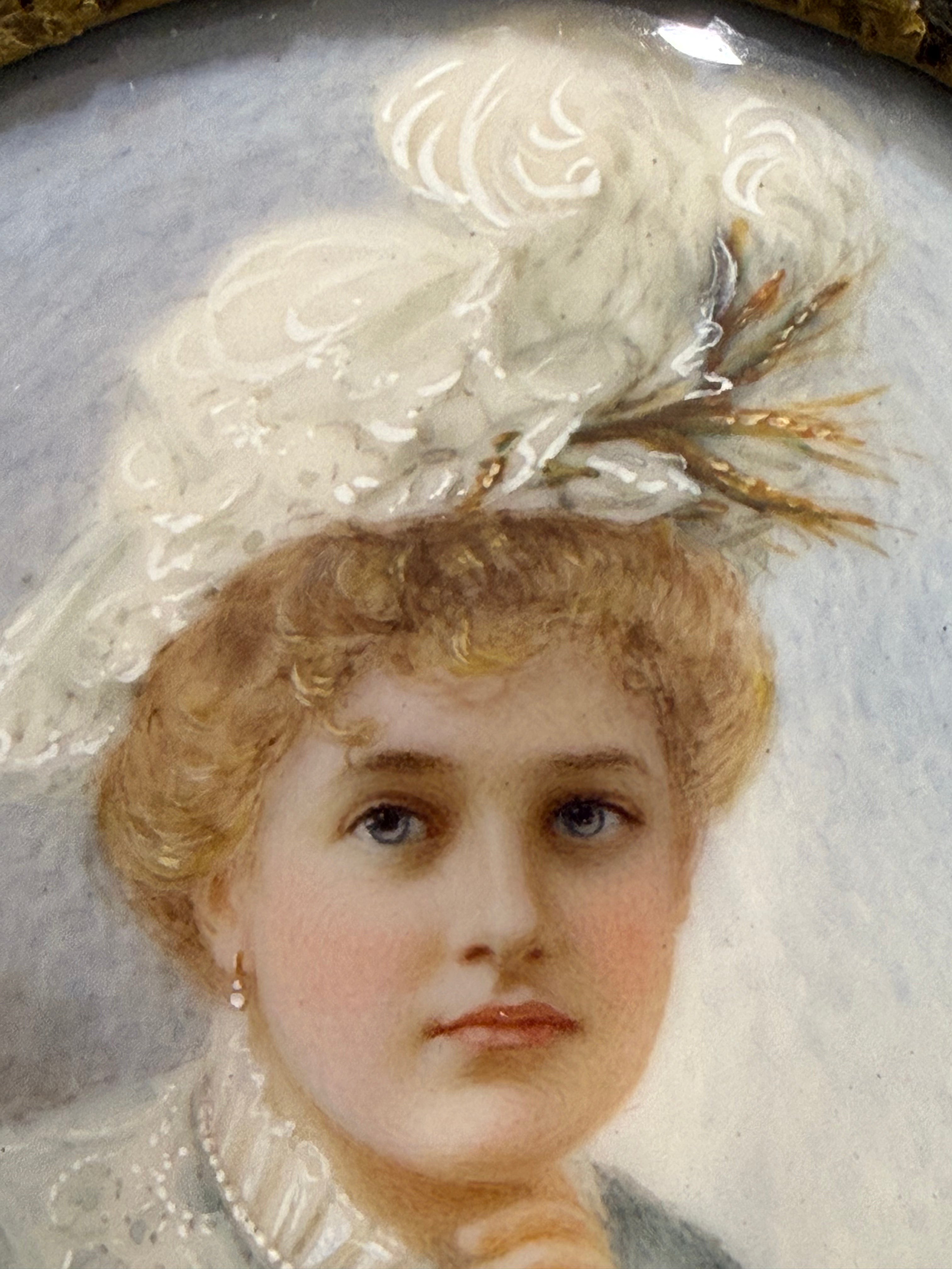 Rare Australian Portrait Miniature, ADA WHITING, 1918