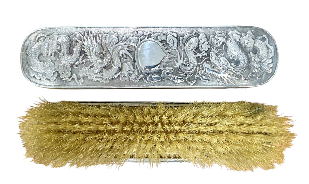 Exceptional CHINESE EXPORT Silver Vanity Set, 8 Pieces, Hung Chong, c. 1900