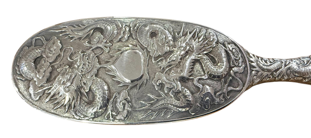 Exceptional CHINESE EXPORT Silver Vanity Set, 8 Pieces, Hung Chong, c. 1900