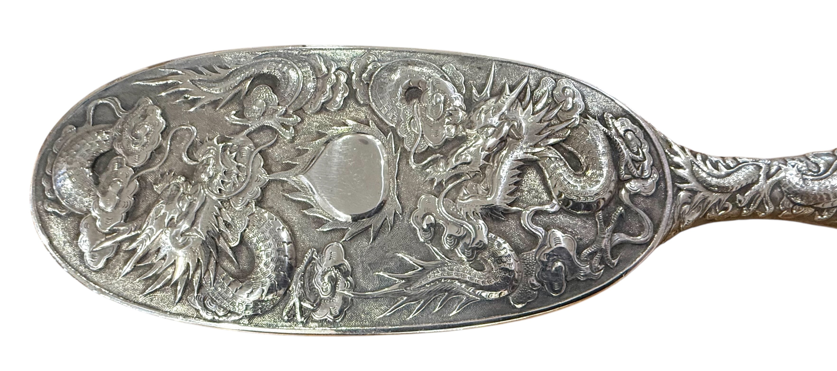 Exceptional CHINESE EXPORT Silver Vanity Set, 8 Pieces, Hung Chong, c. 1900