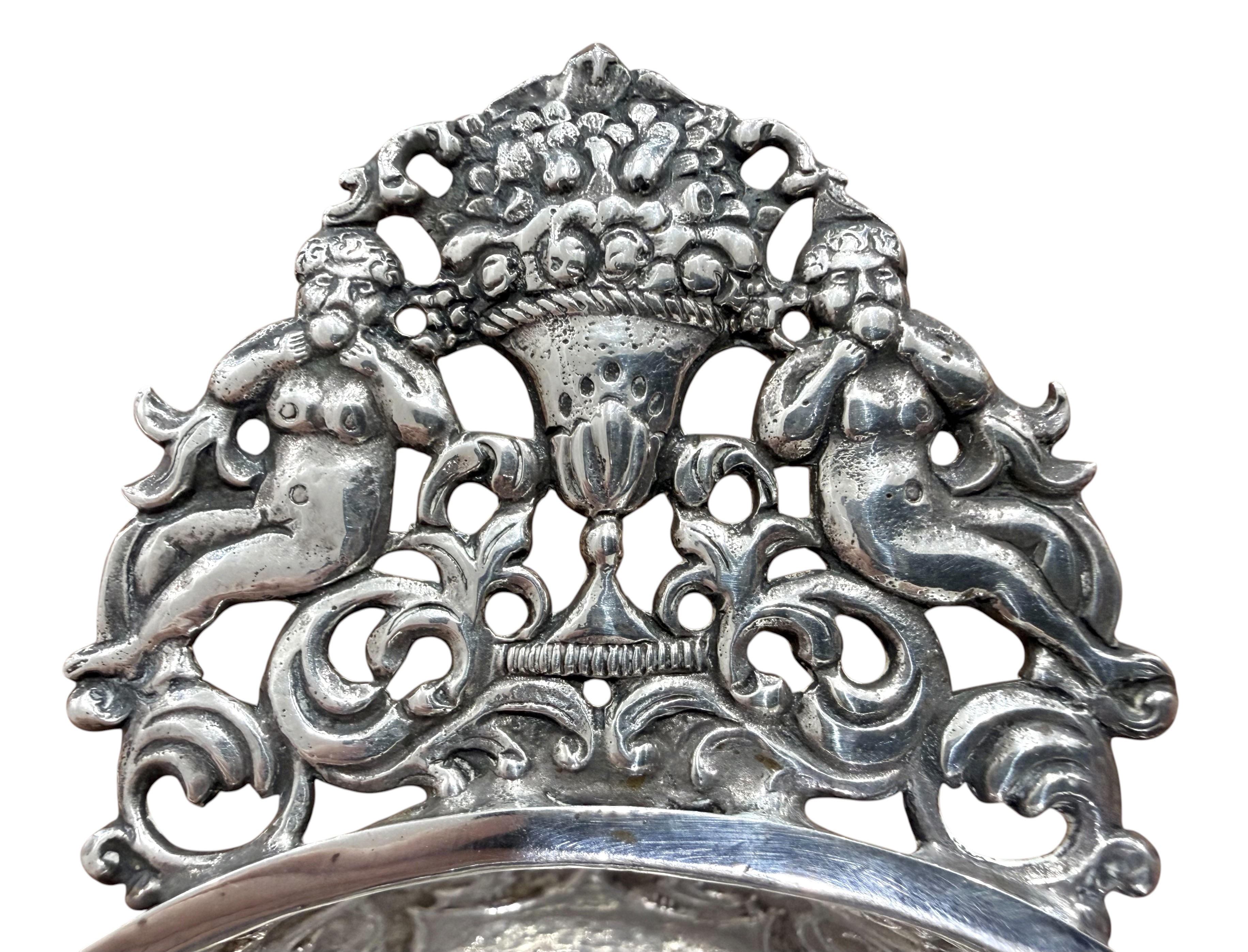 19th Century Silver Embossed Two Handled BOWL.