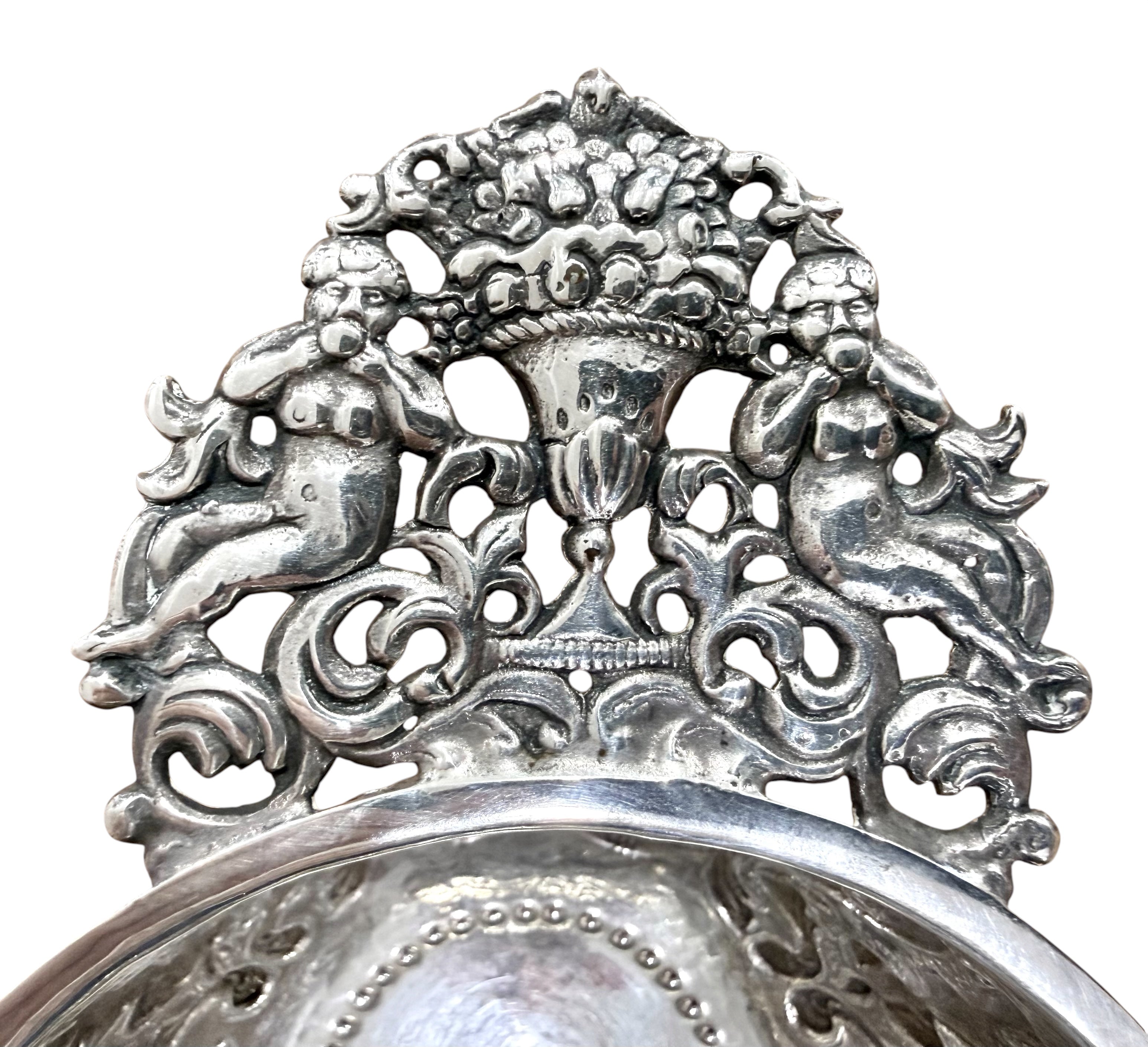 19th Century Silver Embossed Two Handled BOWL.