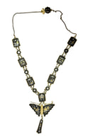 Japanese Damascene Necklace, circa 1920, 24 Carat Gold inlays