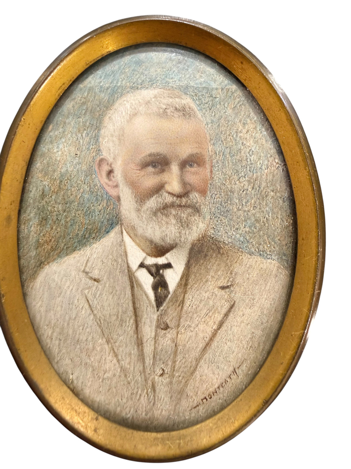 Early 20th Century Portrait Miniature, signed Monteath.