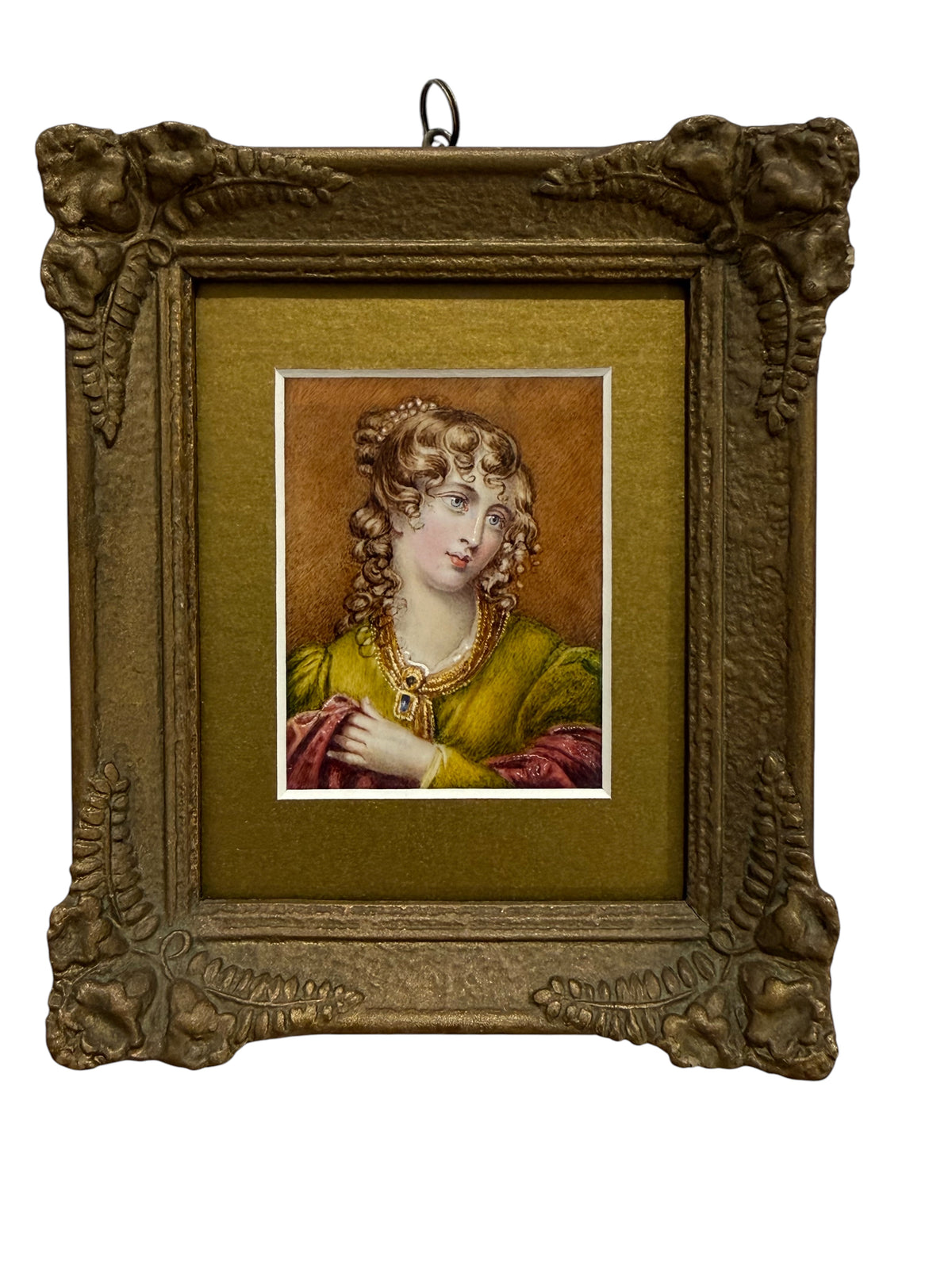 Lovely 20th century portrait miniature, Campbell Taylor, R.A.