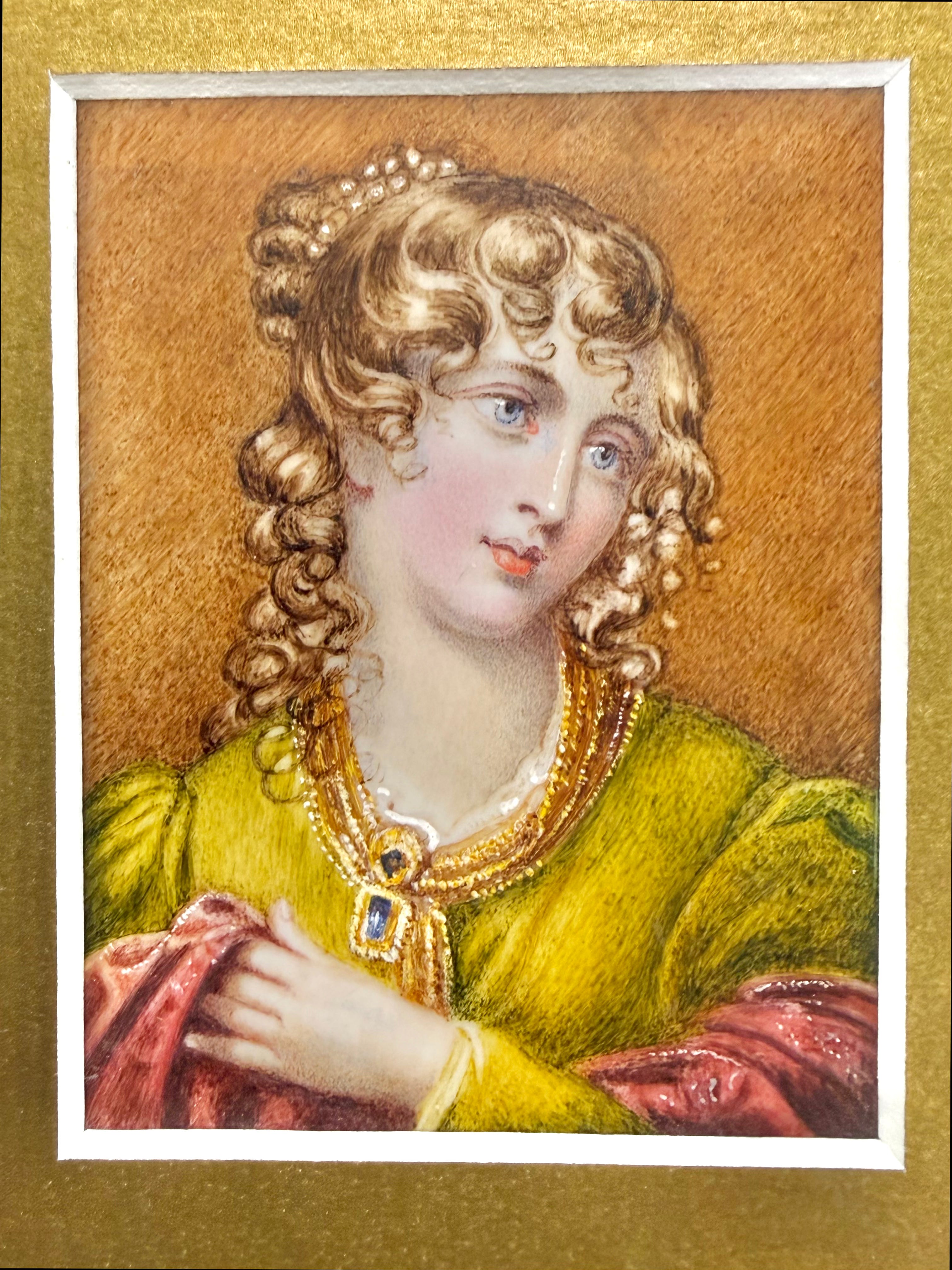 Lovely 20th century portrait miniature, Campbell Taylor, R.A.