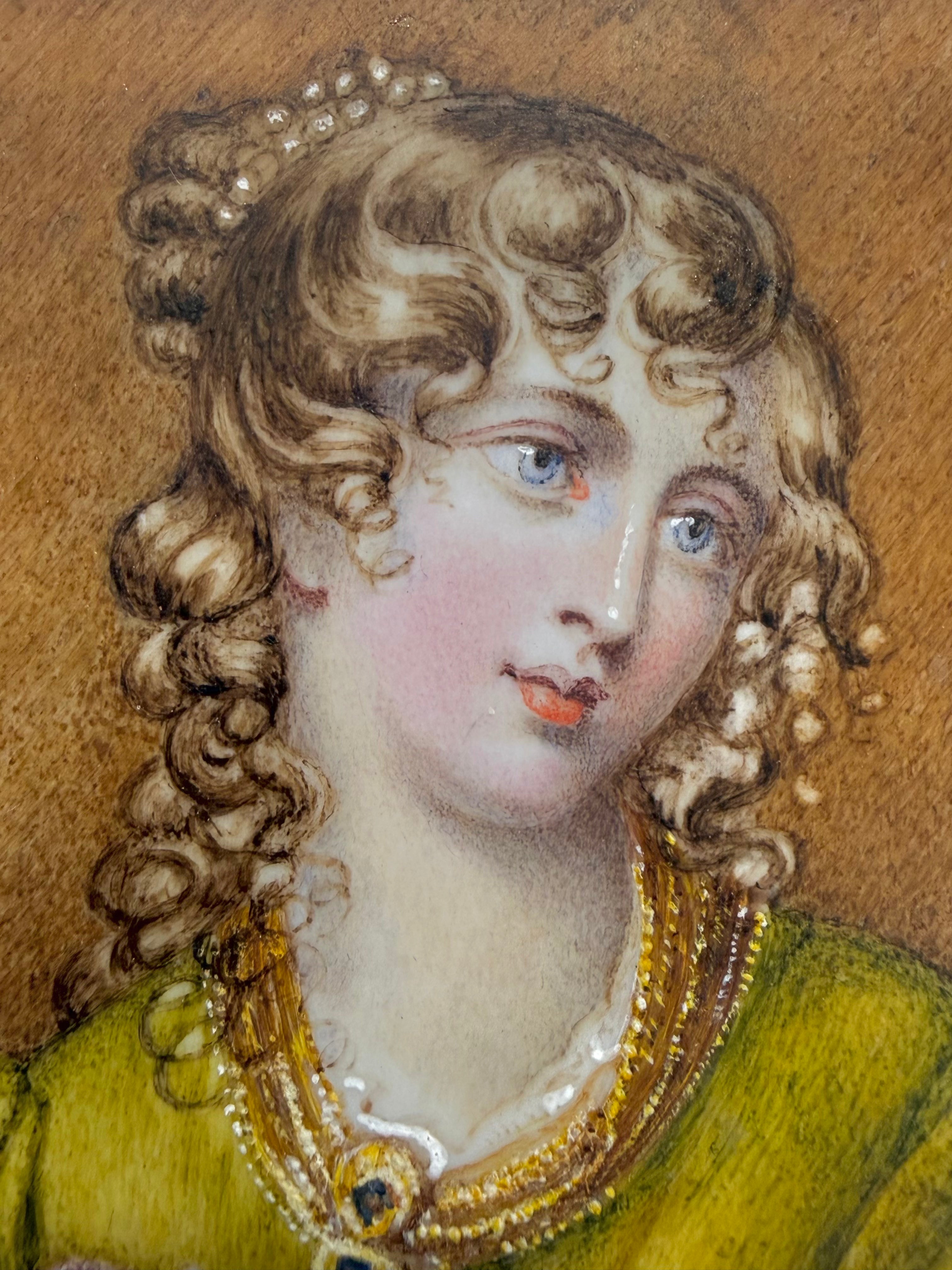 Lovely 20th century portrait miniature, Campbell Taylor, R.A.