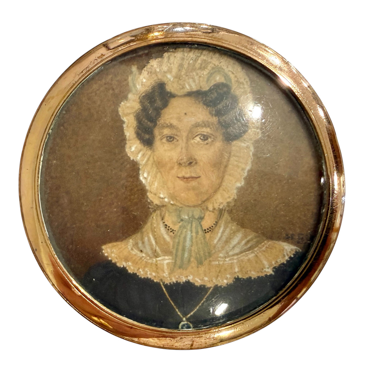 Georgian Ivory, Gold and Tortoiseshell Box with Portrait Miniature