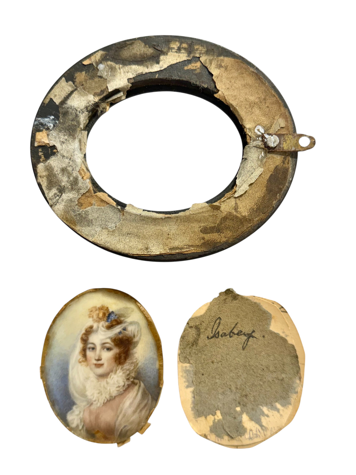 Attractive 19th Century Portrait Miniature in the style of Isabey.