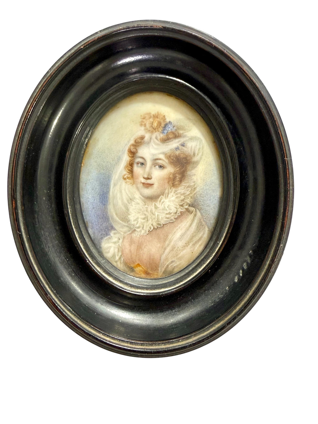 Attractive 19th Century Portrait Miniature in the style of Isabey.