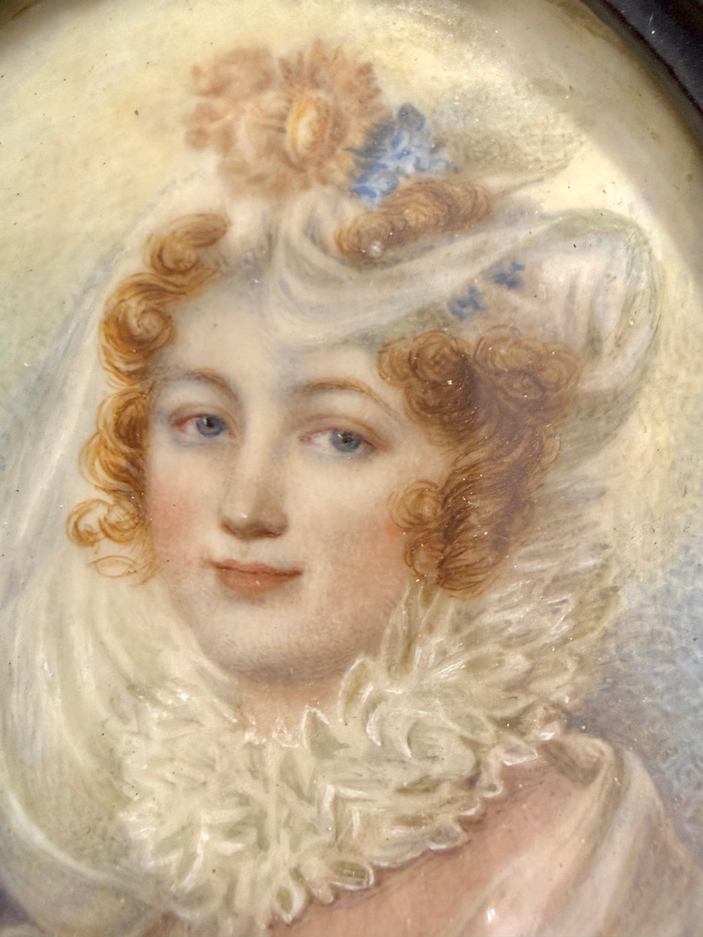 Attractive 19th Century Portrait Miniature in the style of Isabey.