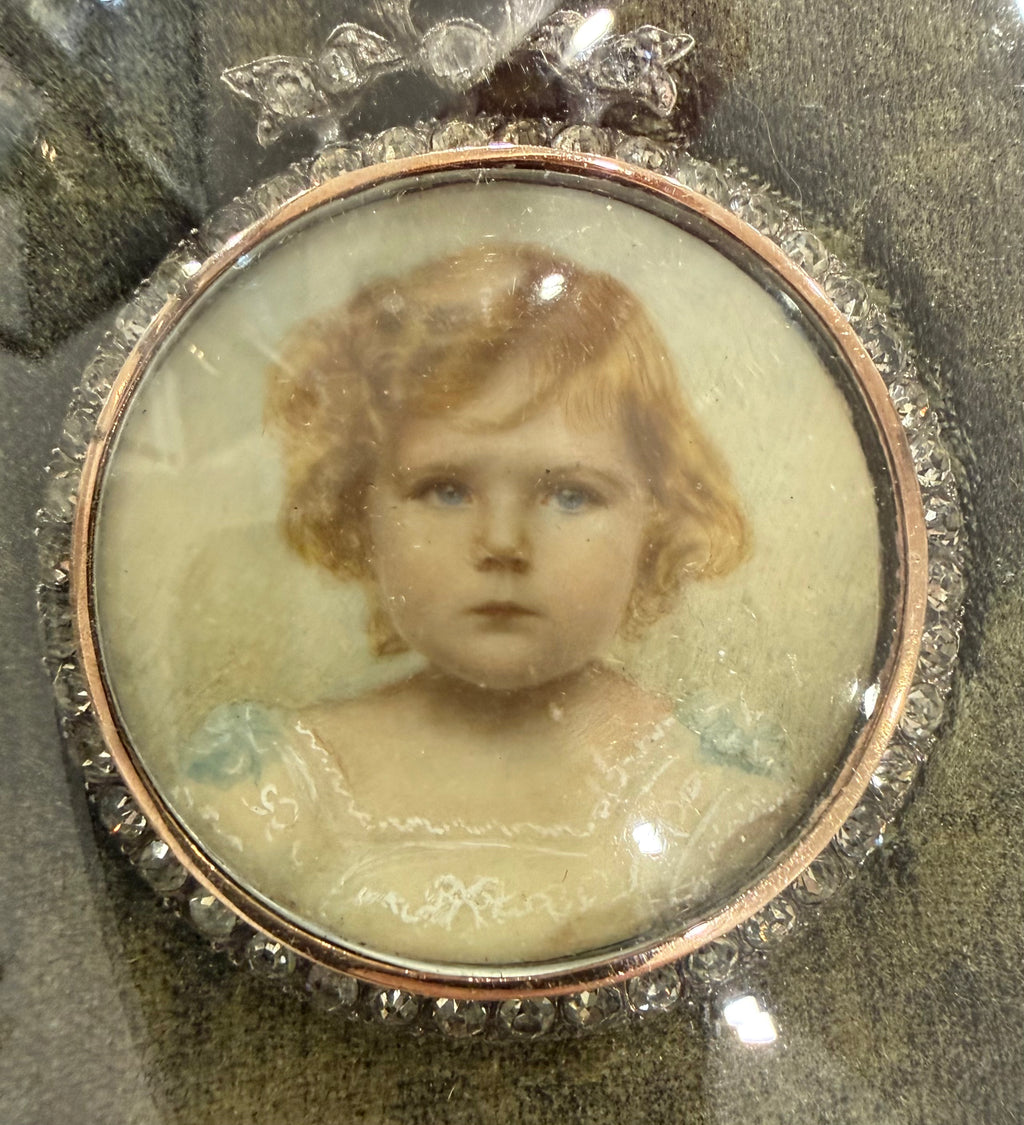 Lovely early 20th Century Portrait Miniature of a Child.