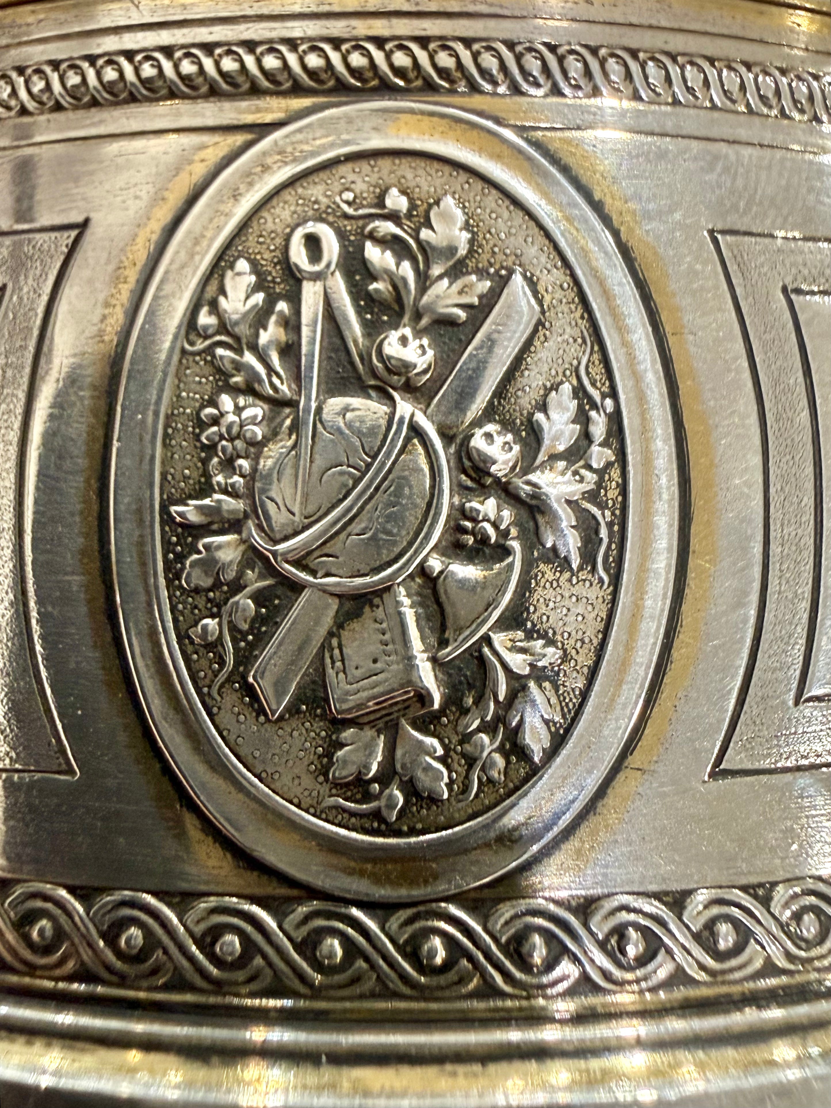 Very Fine French 19th Century Silver Gilt Box, PARIS c.1880