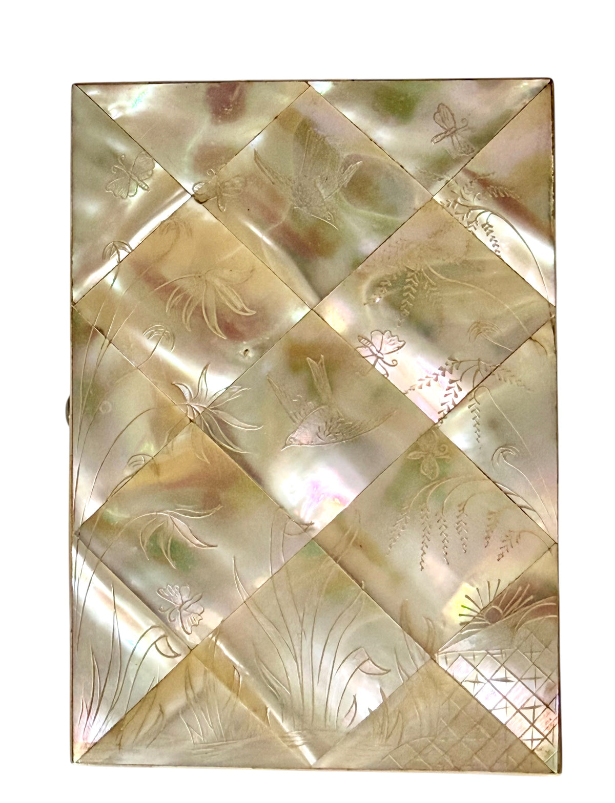 A very fine Victorian M.O.P. Card Case, Japanesque, c. 1880